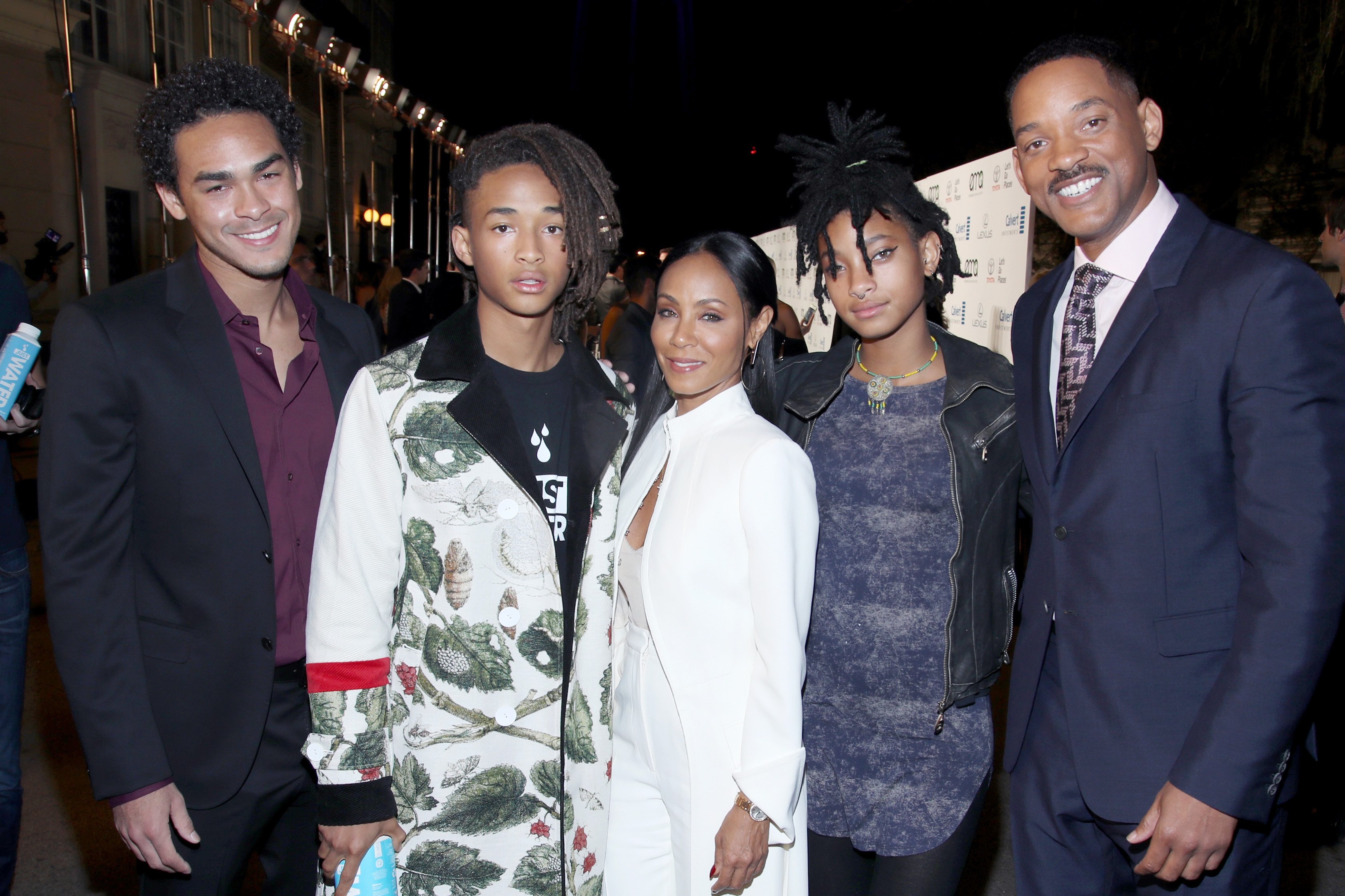 Trey, Jaden, Jada, Willow, and Will at  the Environmental Media Association 26th Annual EMA Awards on October 22, 2016 | Source: Getty Images