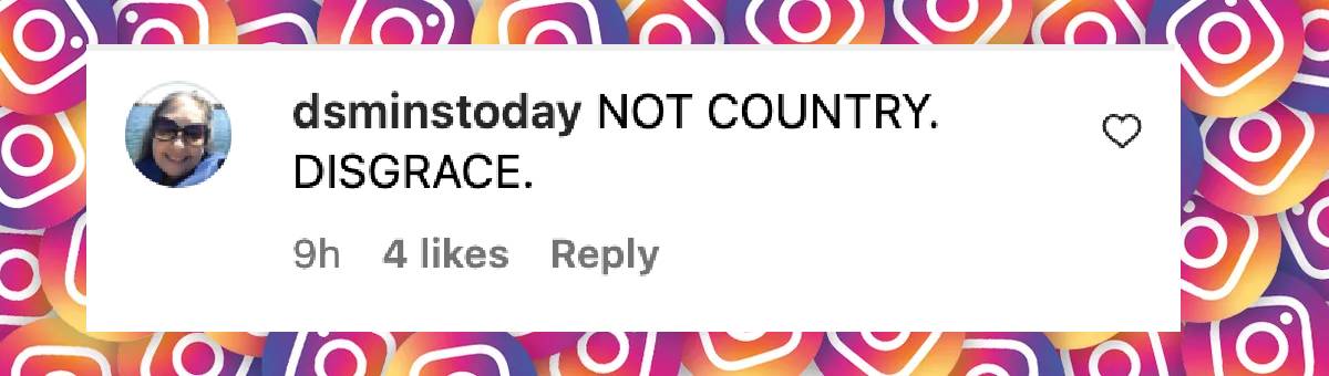 A netizen's comment on Kelsea Ballerini's performance, dated March 20, 2025 | Source: Instagram/nbc