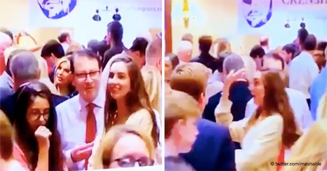 Video of woman dramatically throwing up her hand after man spoke to her at event went viral in 2018