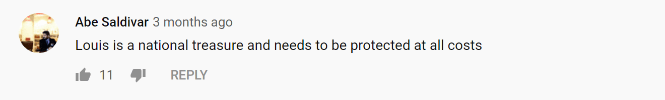 One user's comment circa June 2019 | Source: YouTube/Team Coco