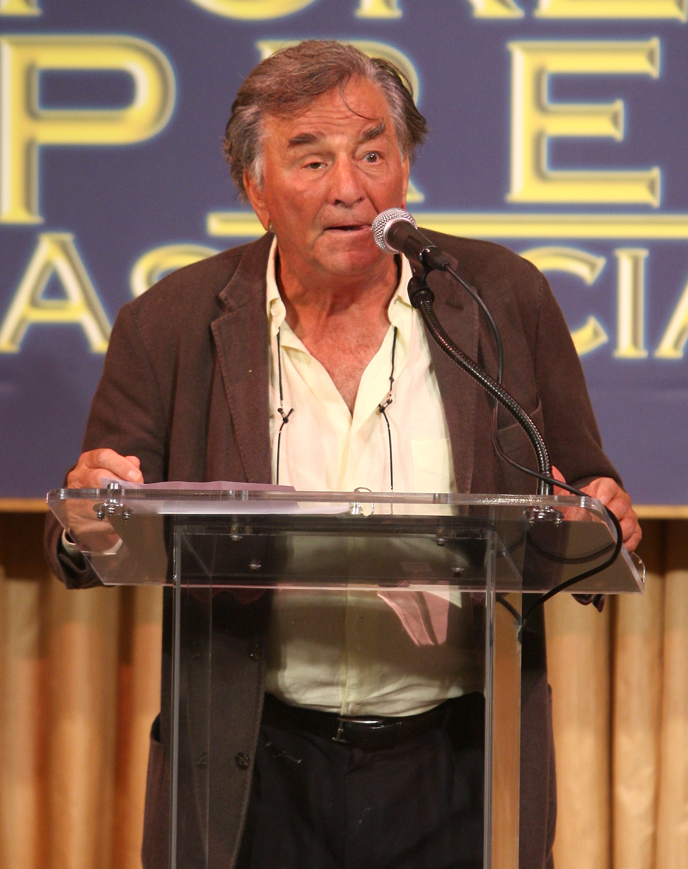 Peter Falk during the 2007 HFPA Annual Installation Luncheon at the Beverly Hills Hotel on August 9, 2007, in Beverly Hills, California. | Source: Getty Images
