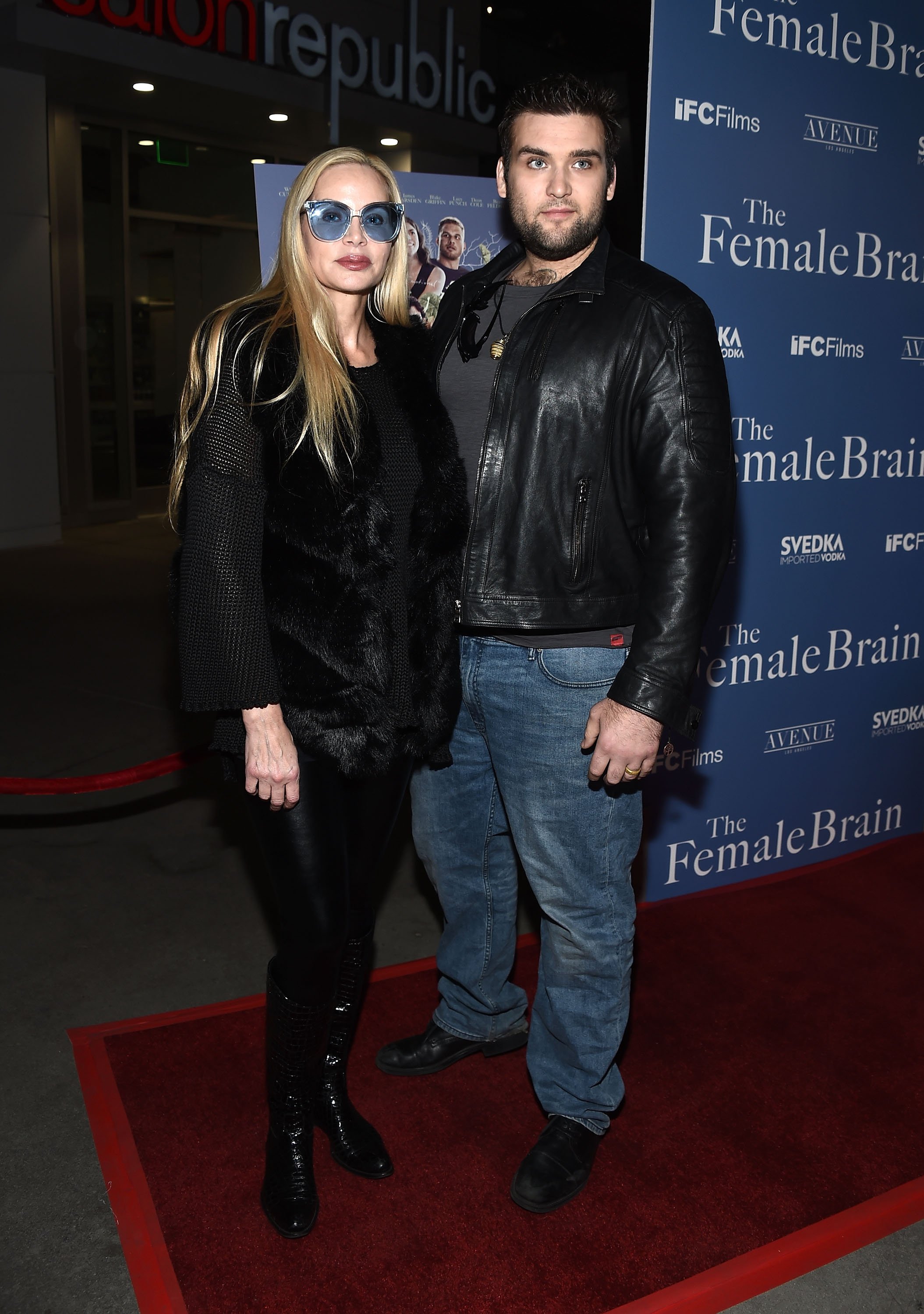 Christina Fulton (L) and actor Weston Cage arrive at the premiere of IFC Films' "The Female Brain" at the ArcLight Hollywood on February 1, 2018 in Hollywood, California | Source: Getty Images