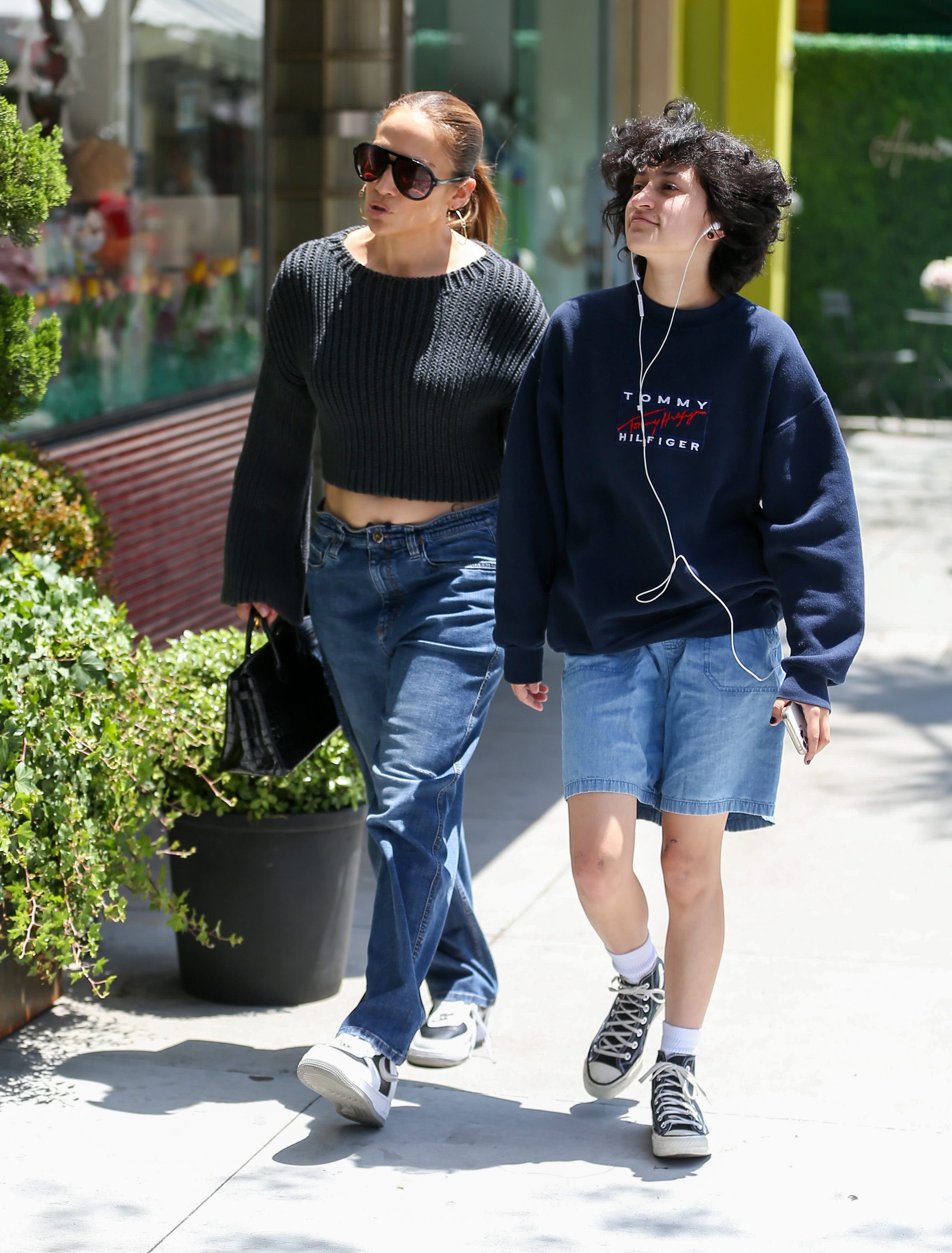 Jennifer Lopez and Emme Maribel Muniz are seen on May 13, 2023 in Los Angeles, California. | Source: Getty Images