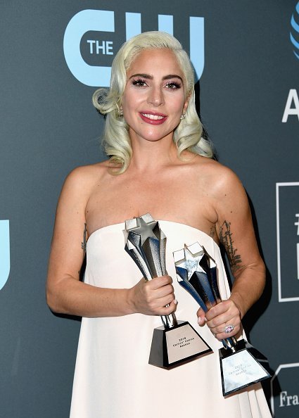 Lady Gaga, winner of the Best Actress award for 'A Star Is Born' and the Best Song award for 'Shallow' from 'A Star Is Born,' at the 24th annual Critics' Choice Awards on January 13, 2019, in Santa Monica, California. | Photo: Getty Images