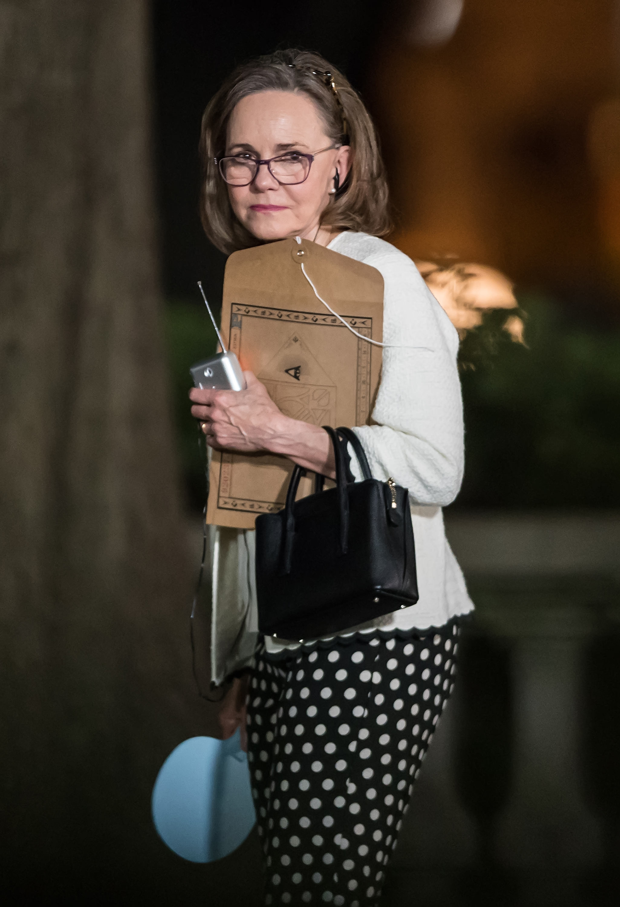 Sally Field pictured on the set of the series, "Dispatches from Elsewhere" on July 27, 2019 in Philadelphia | Source: Getty Images