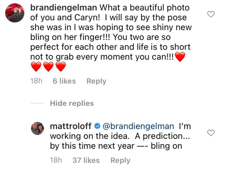 Matt Roloff replying to a fan's comments under a picture he posted on his Instagram page | Photo: Instagram/mattroloff