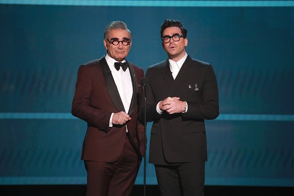 Eugene Levy and Dan Levy at The Shrine Auditorium on January 19, 2020 in Los Angeles, California. | Photo: Getty Images