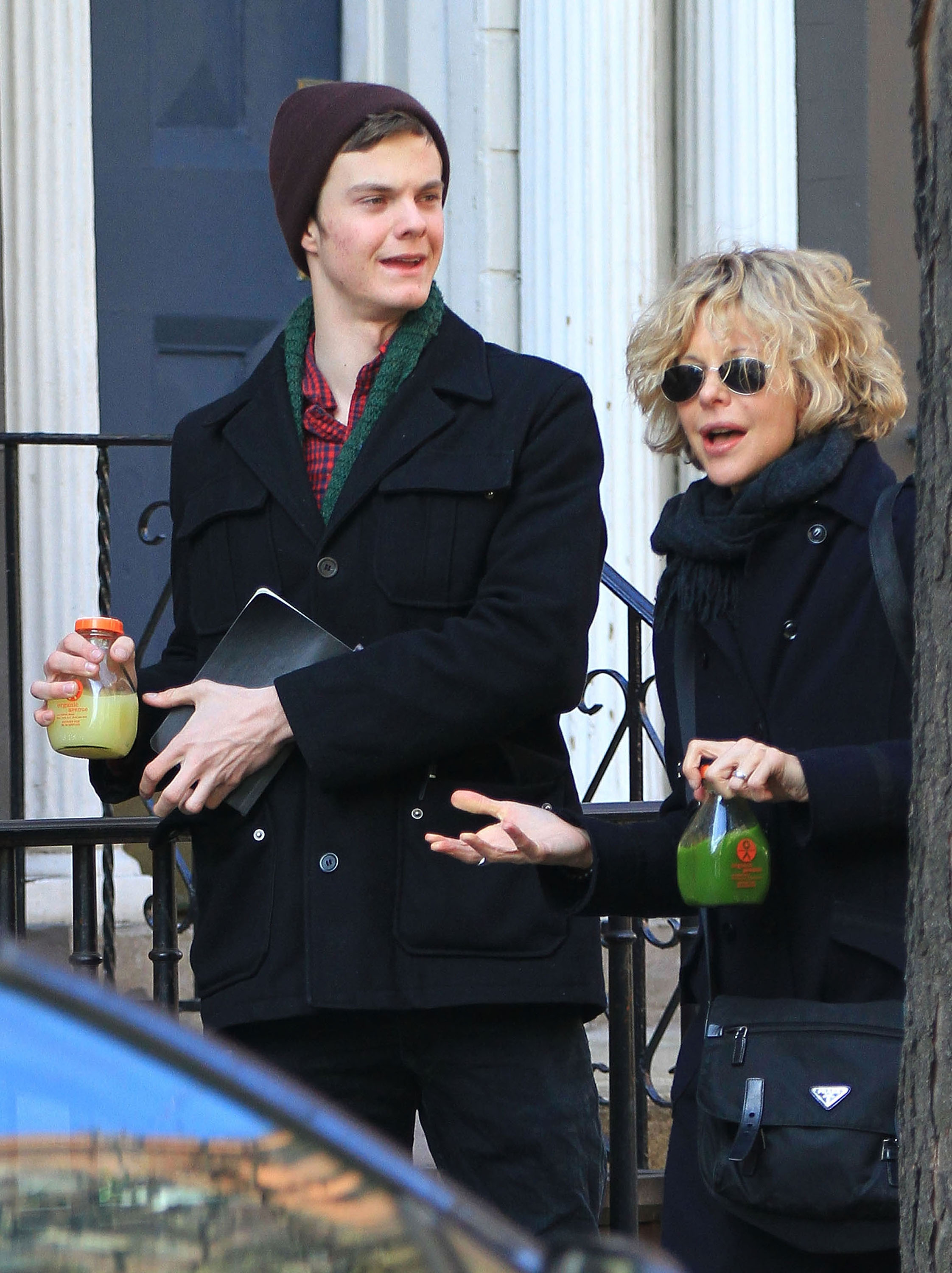 Meg Ryan and her son Jack Henry Quaid are seen on March 28, 2011, in New York City. | Source: Getty Images