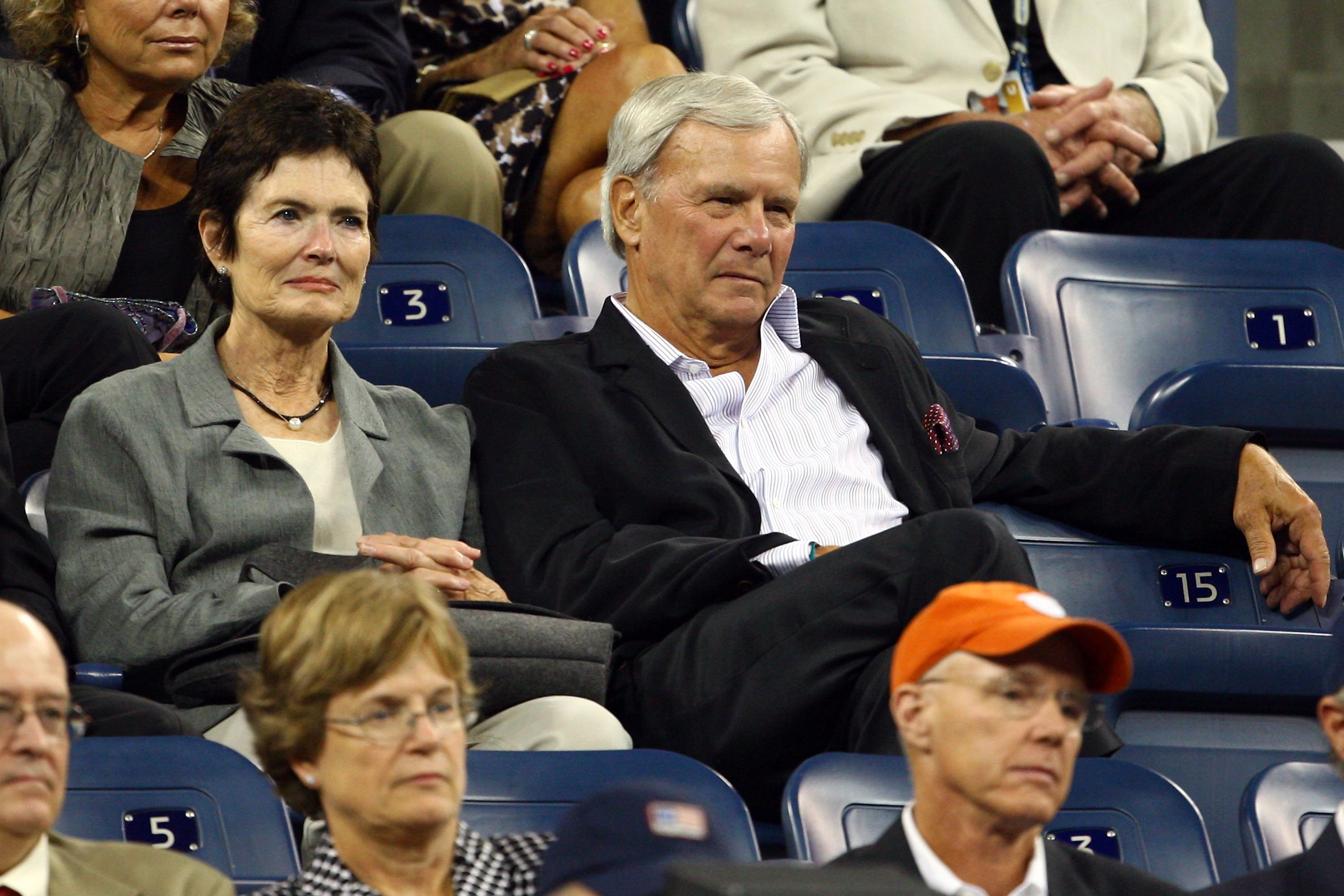 Tom Brokaw and his wife Meredith Lynn Auld during day nine of the 2009 US Open at the USTA Billie Jean King National Tennis Center on September 8, 2009 in New York City. | Source: Getty Images