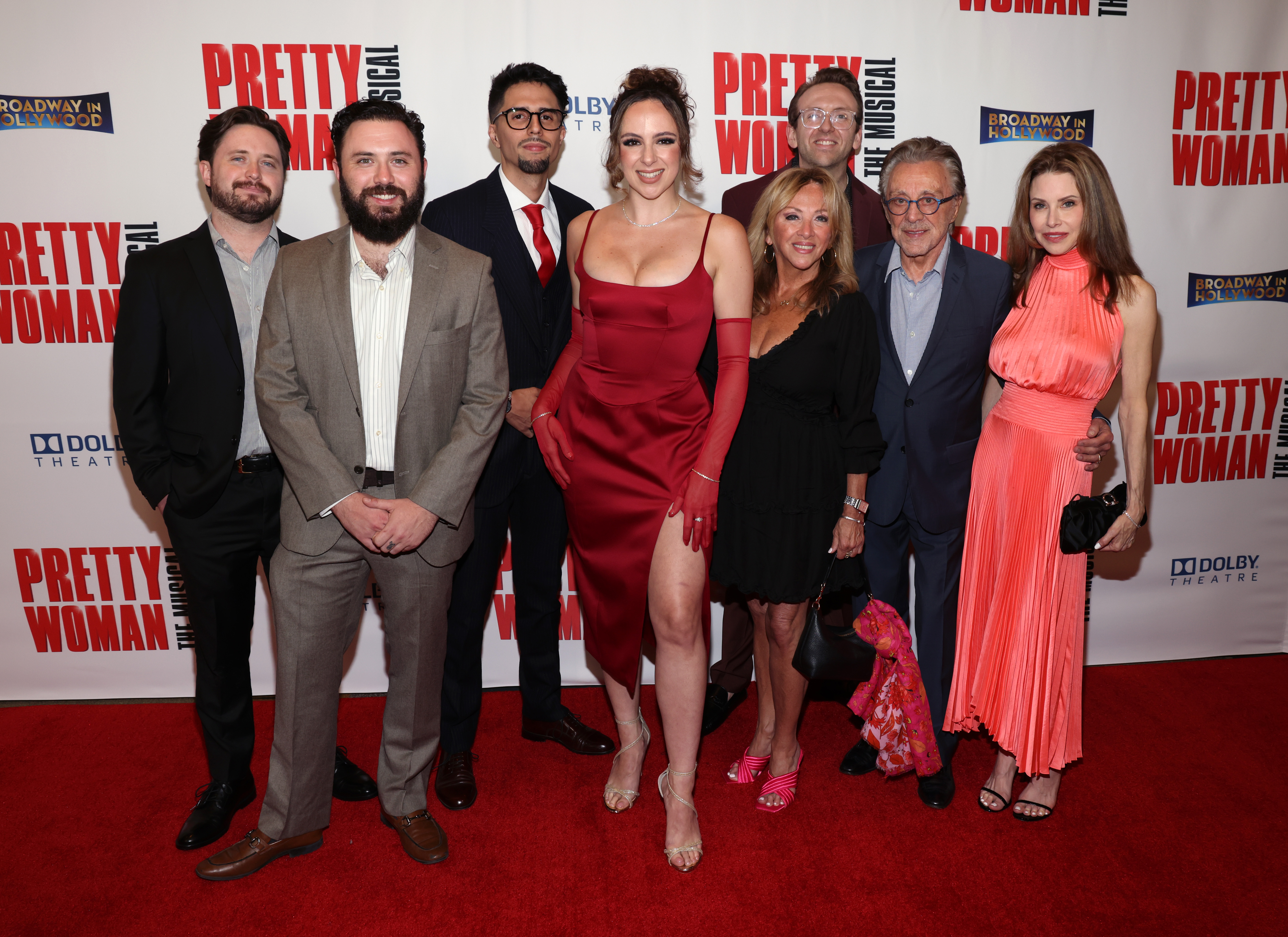 Brando, Emilio, Olivia, Antonia, Dario, and Frankie Valli, and Jackie Jacobs at the Los Angeles opening night for "Pretty Woman The Musical" on June 17, 2022, in Hollywood, California | Source: Getty Images
