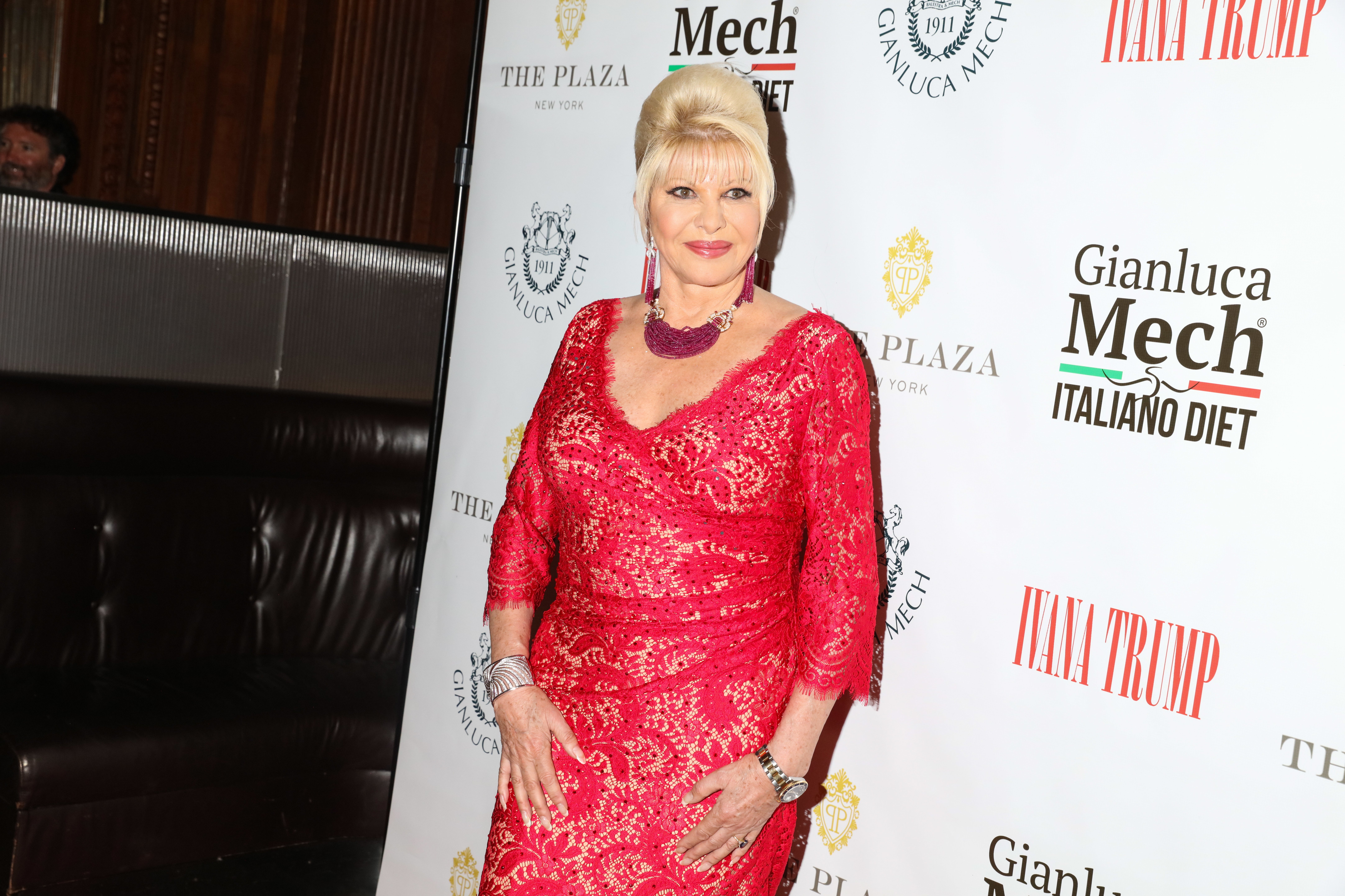 Ivana Trump poses for photos at the book launch and reception for Ivana Trump and Gianluca Mech's "The Italiano Diet",  June 13, 2018 in New York, New York. | Source: Getty Images