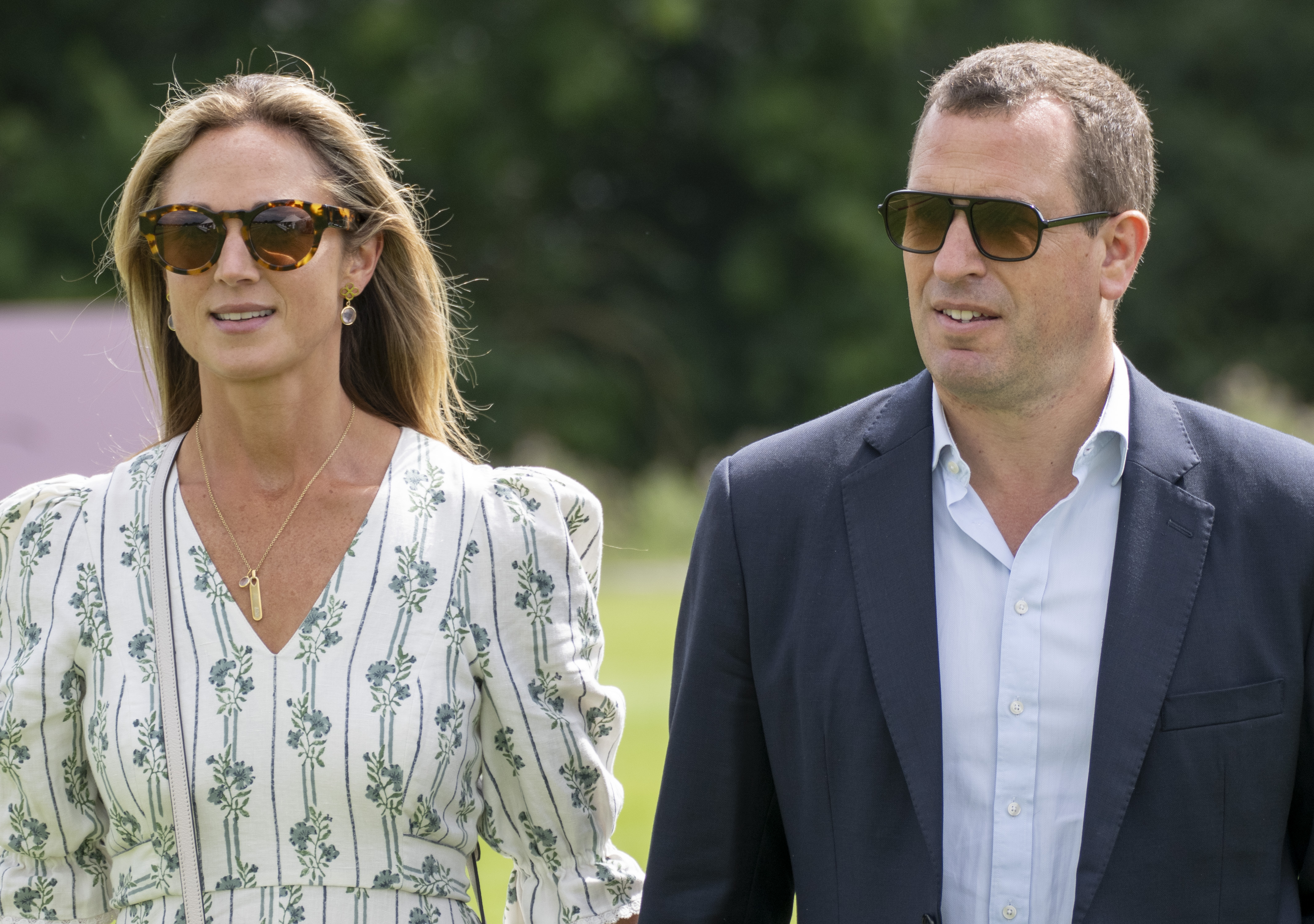 Peter Phillips and Harriet Sperling at the Royal Charity Polo match on July 12, 2024, in Windsor, England. | Source: Getty Images