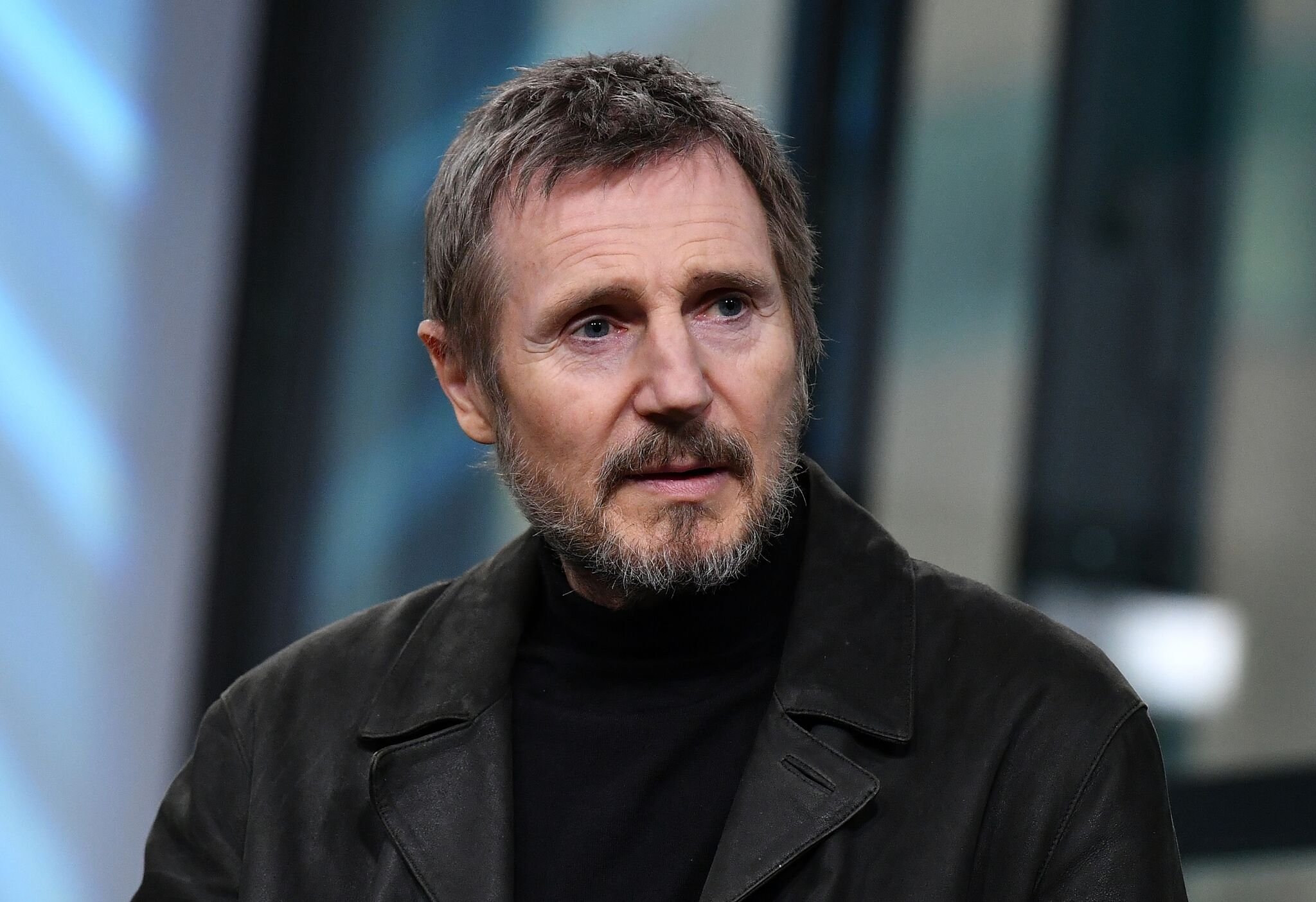 Liam Neeson visits Build Series | Getty Images