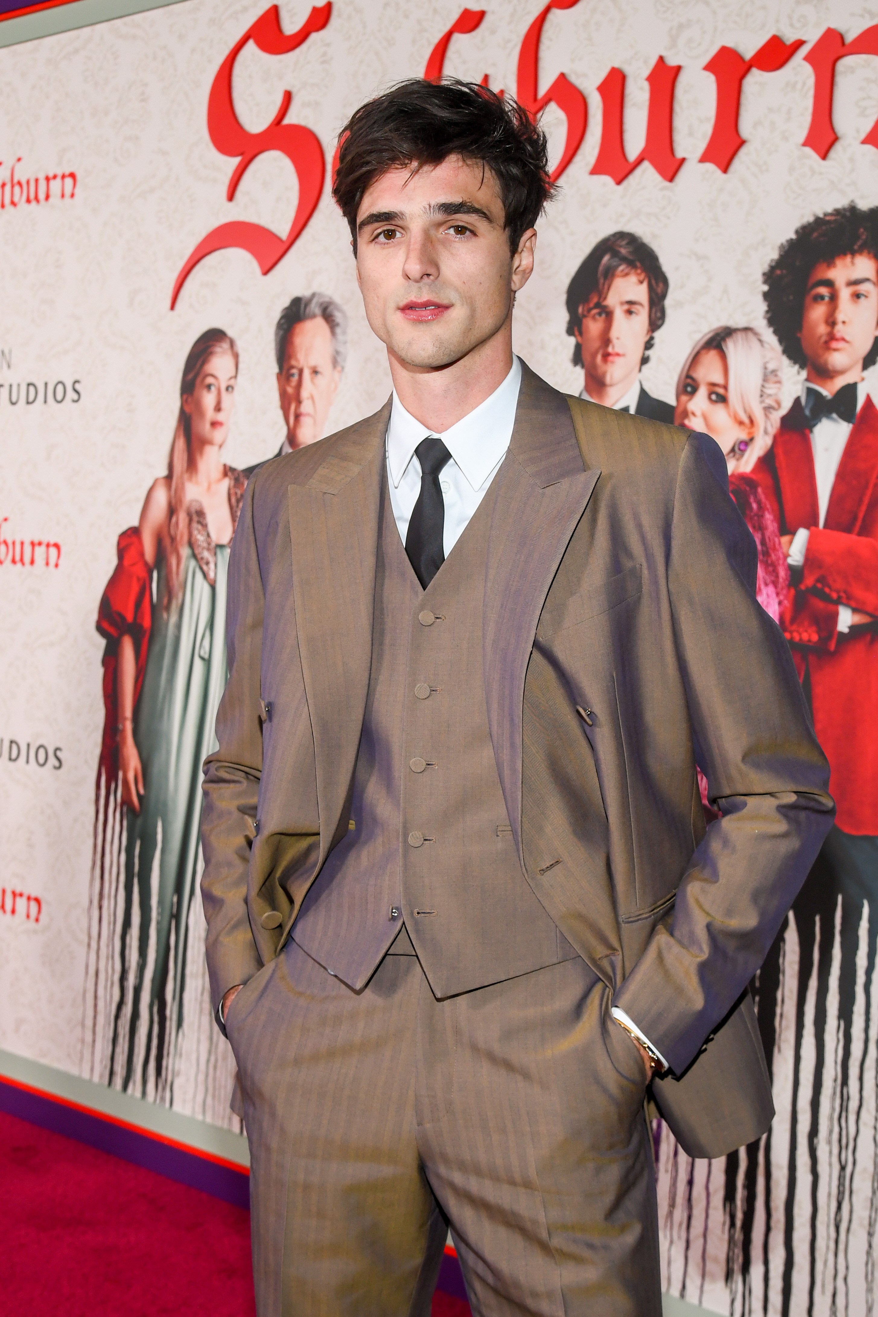 Jacob Elordi at the premiere of "Saltburn" on November 14, 2023, in Los Angeles, California | Source: Getty Images