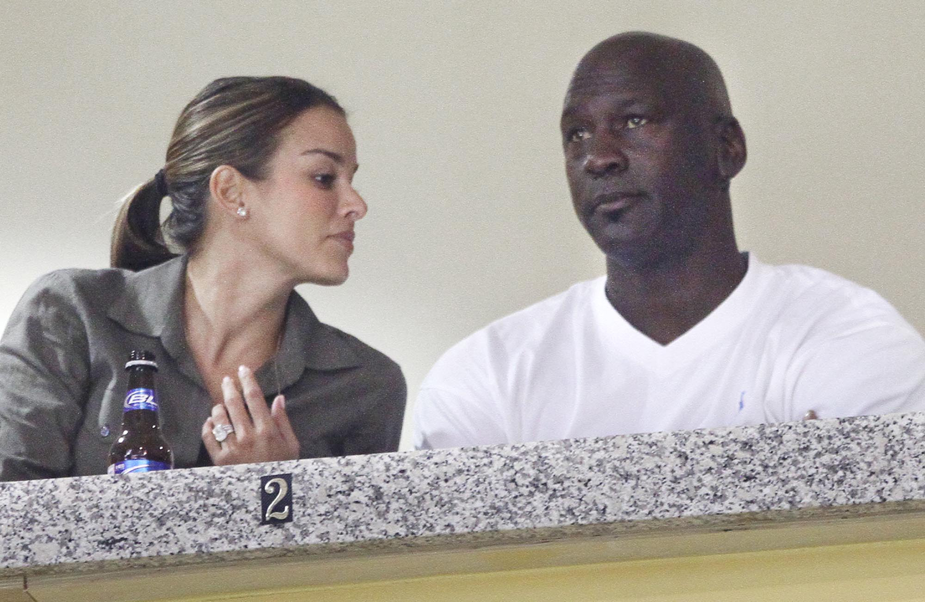 Michael Jordan and Yvette Prieto at the UCF Arena in Orlando, Florida on February 8, 2012 | Source: Getty Images