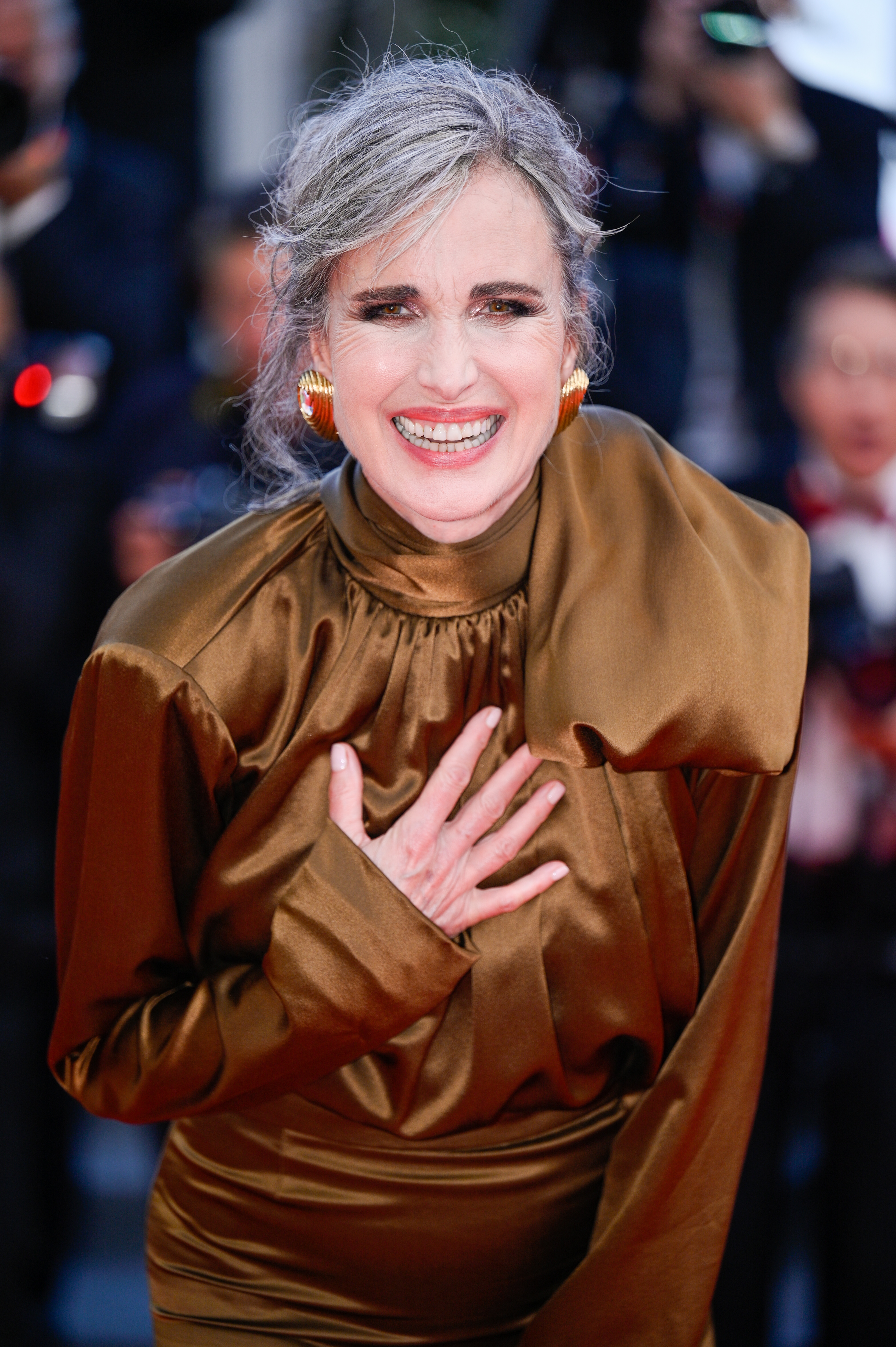 Andie MacDowell at the "L'Ete Dernier (Last Summer)" red carpet during the 76th annual Cannes Film Festival on May 25, 2023, in France. | Source: Getty Images