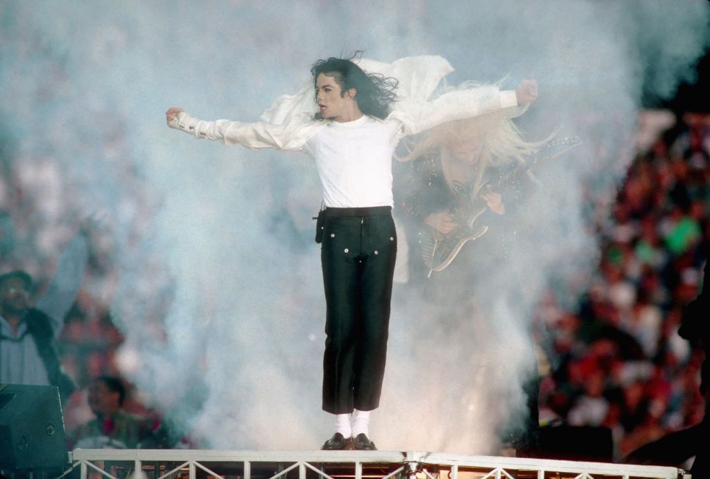 La leyenda del pop Michael Jackon en concierto. | Foto: Getty Images