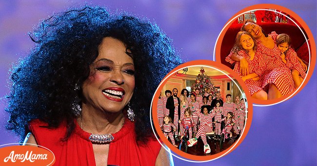 Left: Award winning singer Diana Ross | Photo: Getty Images.  Middle: The Ross family celebrate Christmas :Photo: Twitter.com/DianaRoss.  Right: Tracee Ellis spends quality time with her nieces | Photo: Instagram.com/traceeellisross