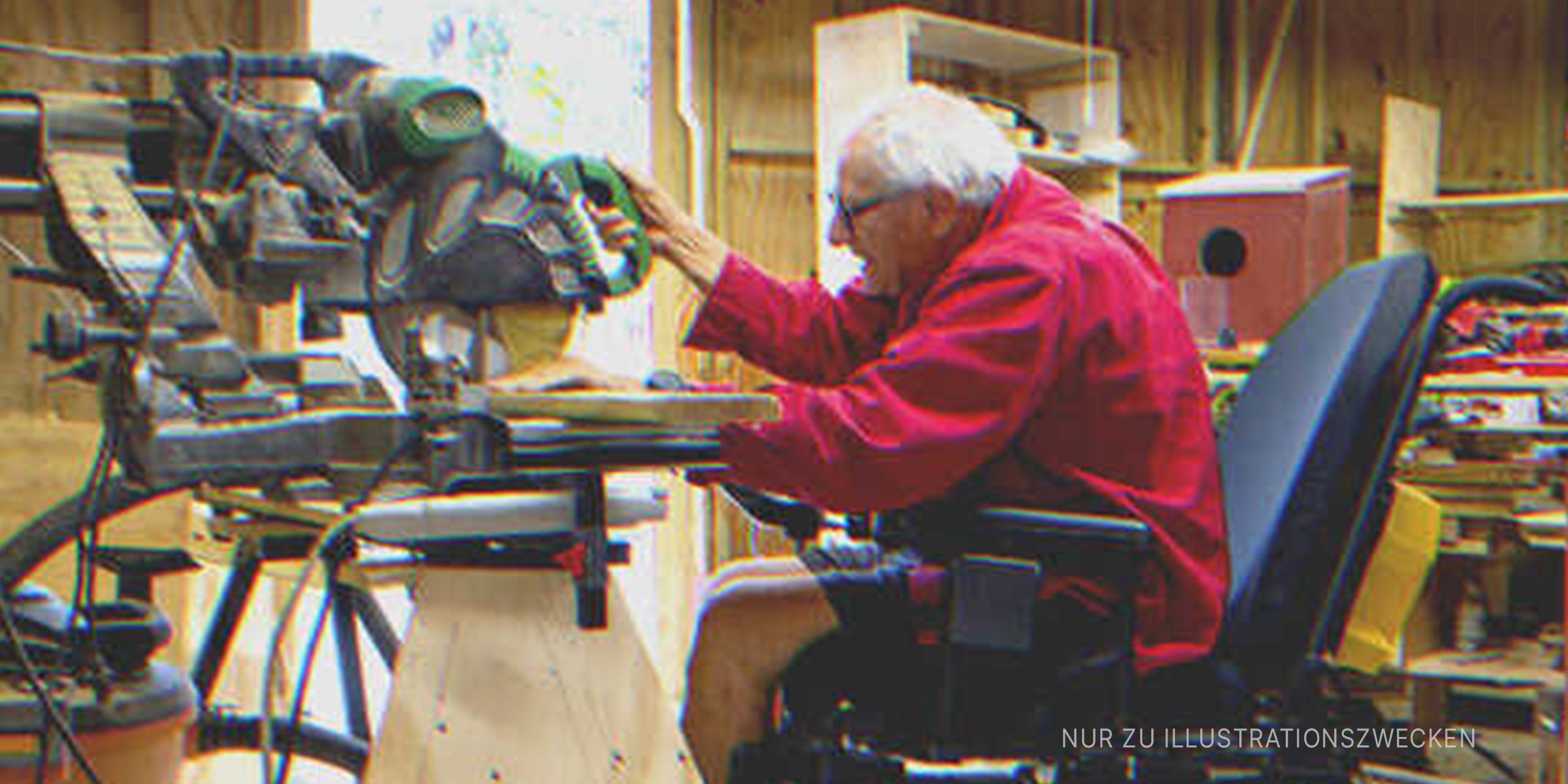Alter Mann im Rollstuhl arbeitet für das 80. Geburtstagsgeschenk seiner Frau | Quelle: Getty Images