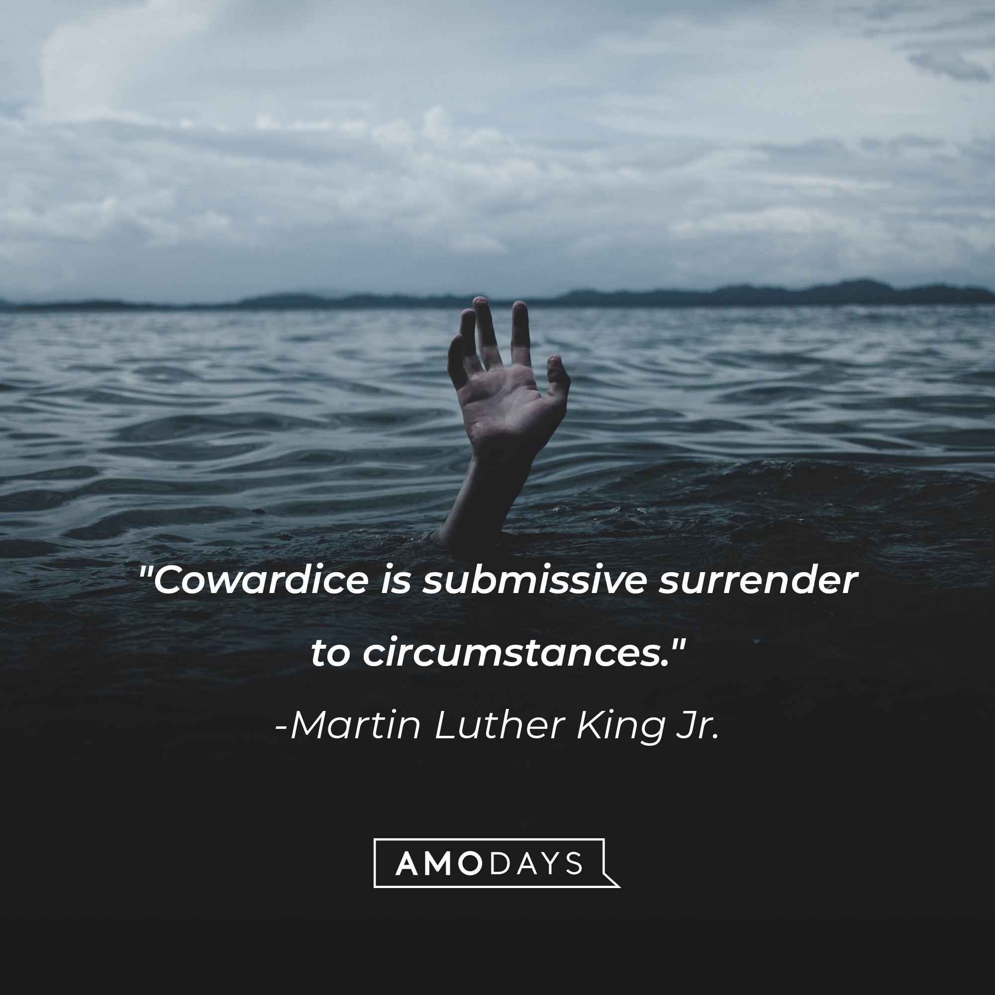 Martin Luther King Jr.’s quote: "Cowardice is submissive surrender to circumstances." | Image: AmoDays