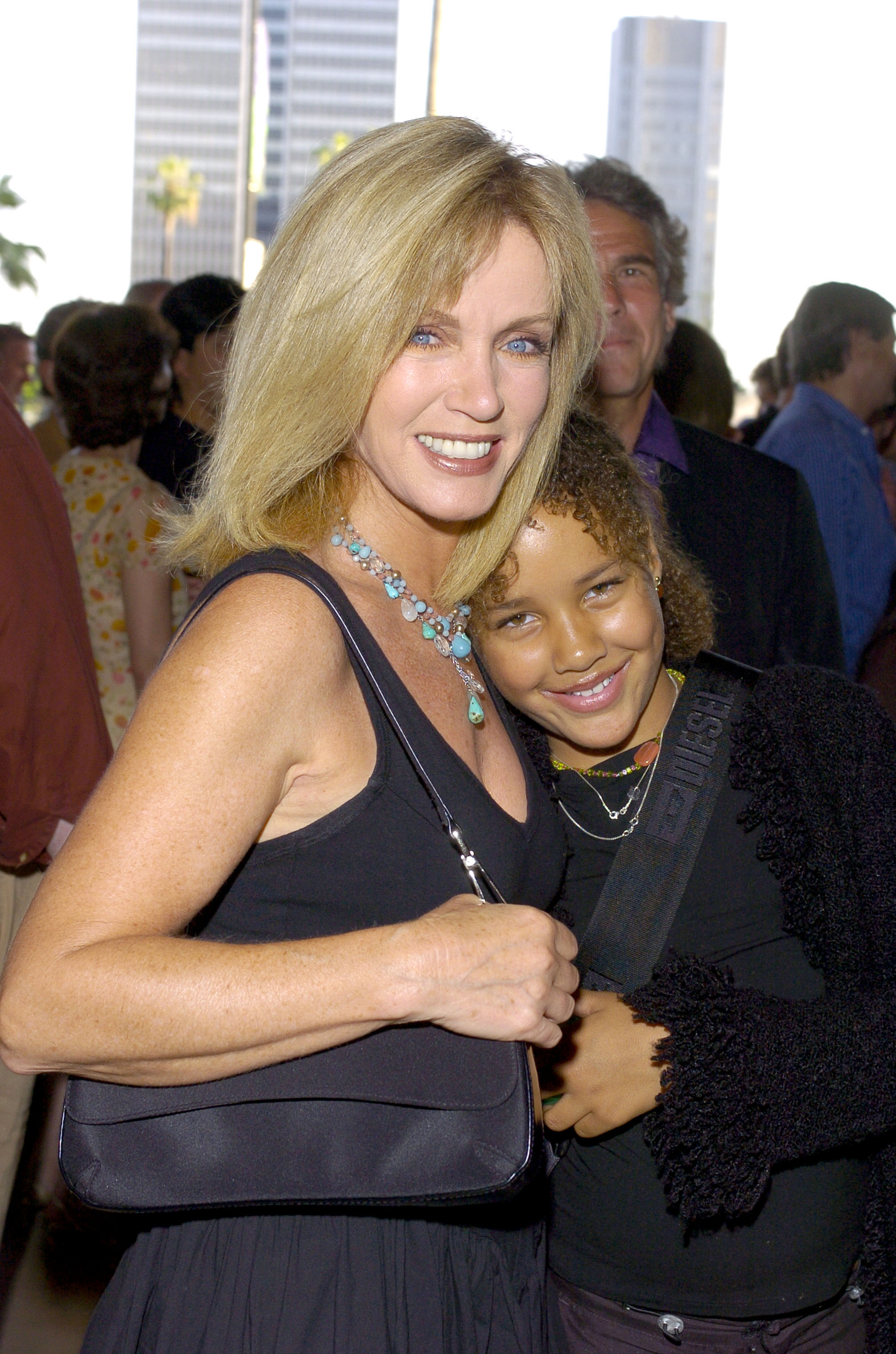Donna Mills and her daughter Chloe Mills during the Los Angeles premiere of "Mamma Mia!" on April 25, 2004, in Hollywood, California | Source: Getty Images