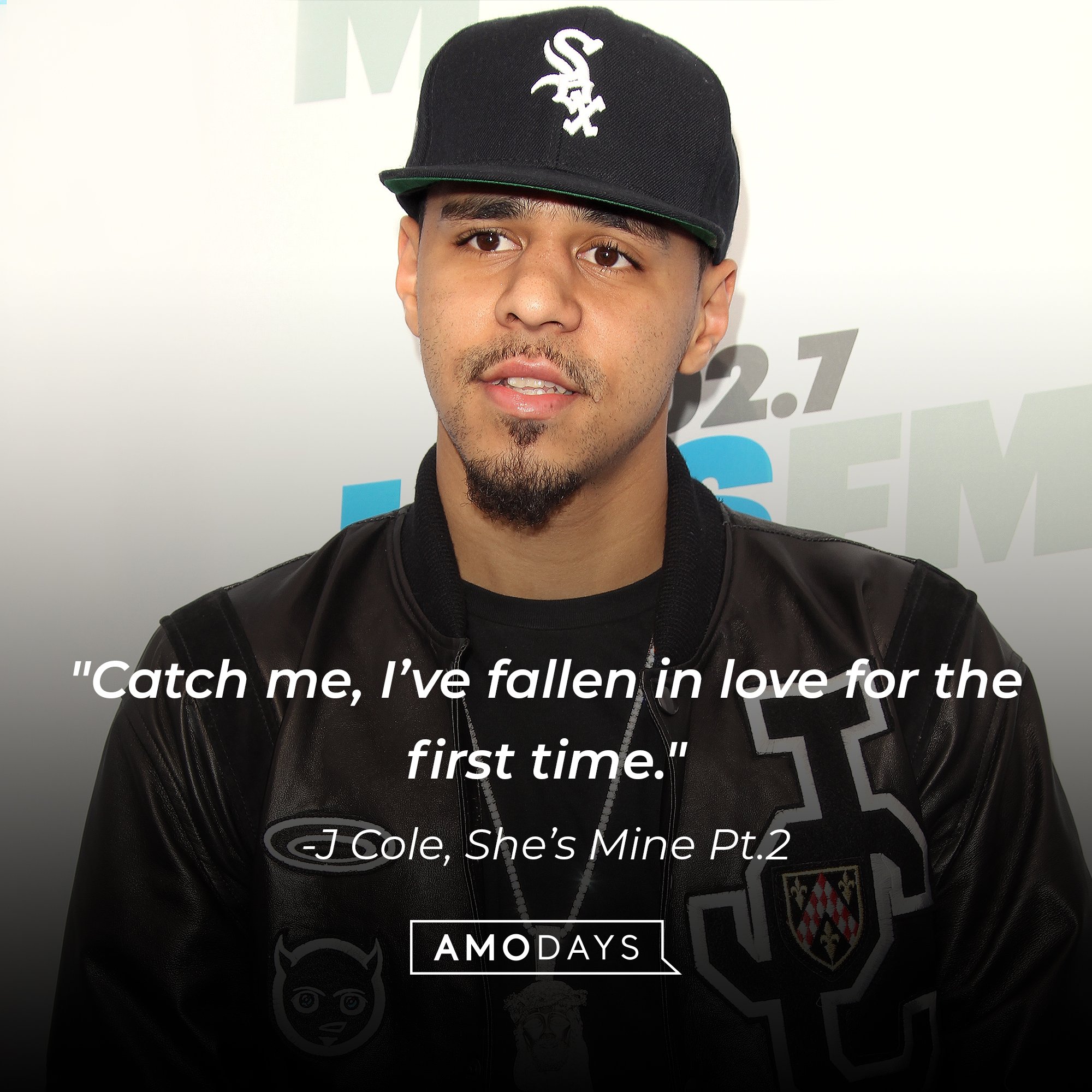 J Cole's quote: "Catch me, I’ve fallen in love for the first time." | Image: AmoDays