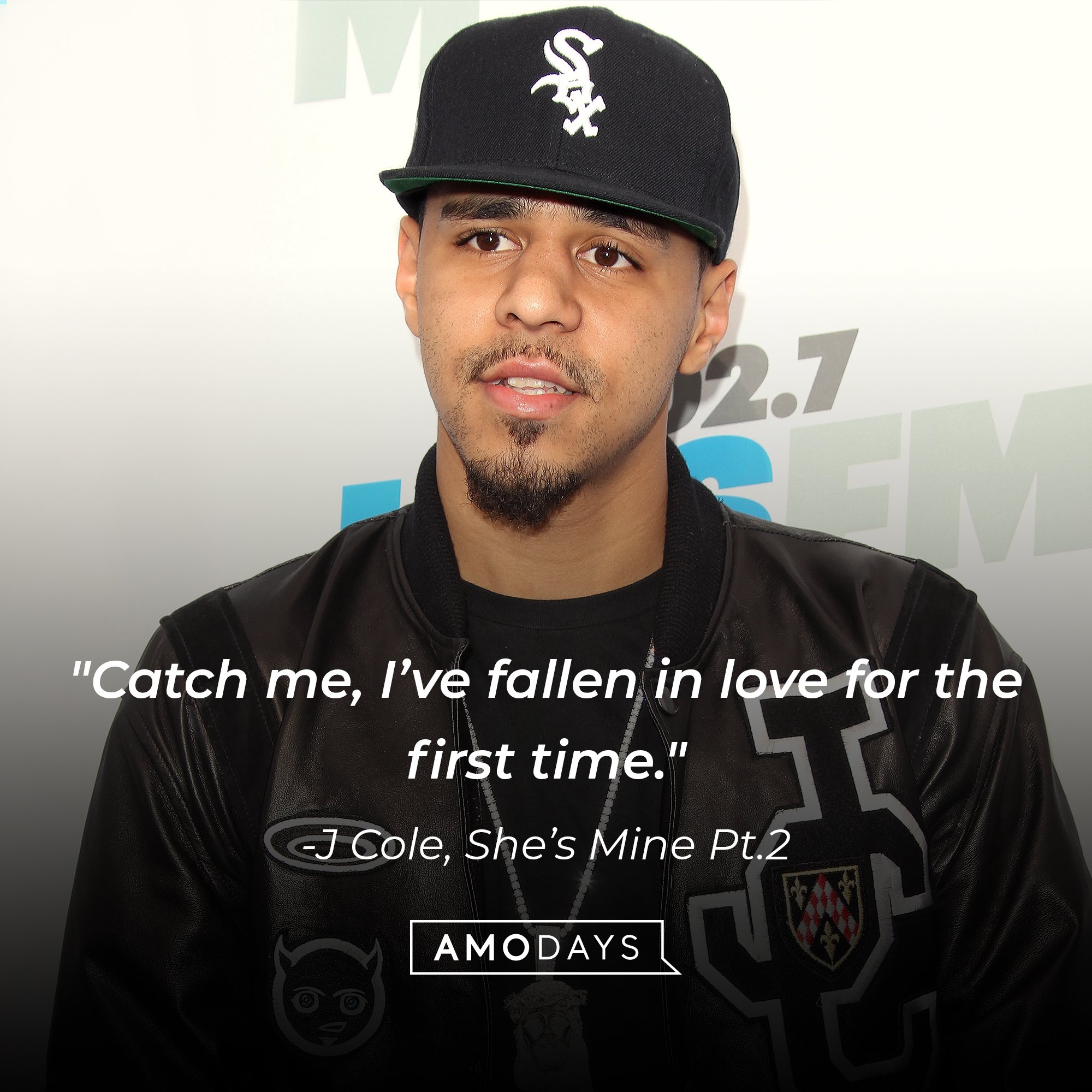 J Cole's quote: "Catch me, I’ve fallen in love for the first time." | Image: AmoDays