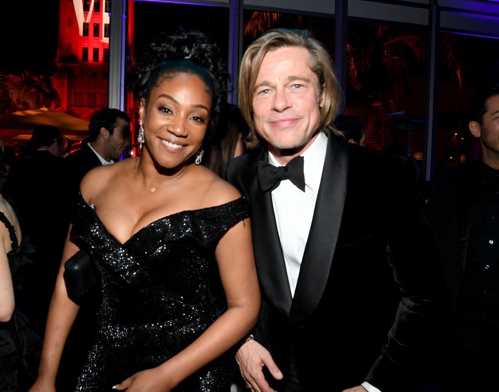 Tiffany Haddish and Brad Pitt attend the 2020 Vanity Fair Oscar Party hosted by Radhika Jones at Wallis Annenberg Center for the Performing Arts on February 09, 2020. | Photo: Getty Images