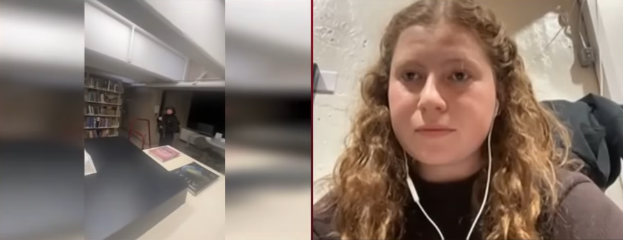 Talia Levine, one of the students who was at the library hiding during the shooting, dated December 14, 2025 | Source: YouTube/WCVB Channel 5 Boston