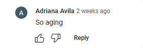 A screenshot from the YouTube trailer of Foster's new series of a negative comment referencing her age posted on April 12, 2023 | Source: YouTube.com/Movie Coverage