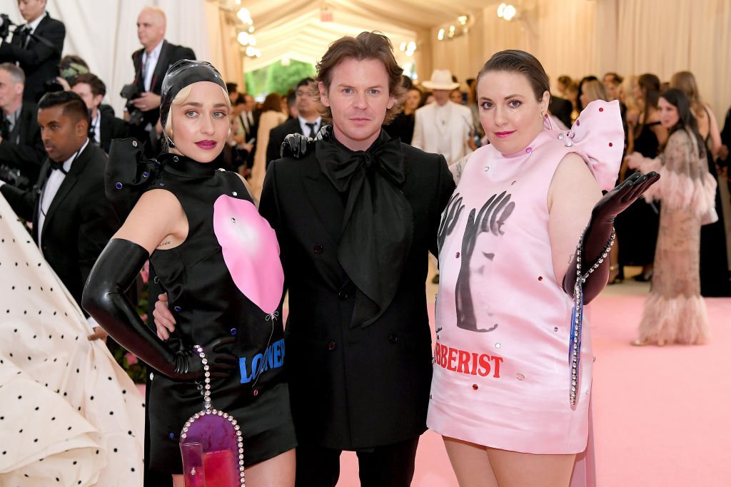 Jemima Kirke, Christopher Kane, and Lena Dunham attend the 2019 Met Gala, May 2019 | Source: Getty Images