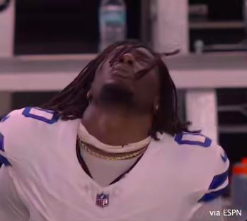 A Dallas Cowboys teammate getting emotional. | Source: Facebook/Dallas Cowboys on CBS Sports