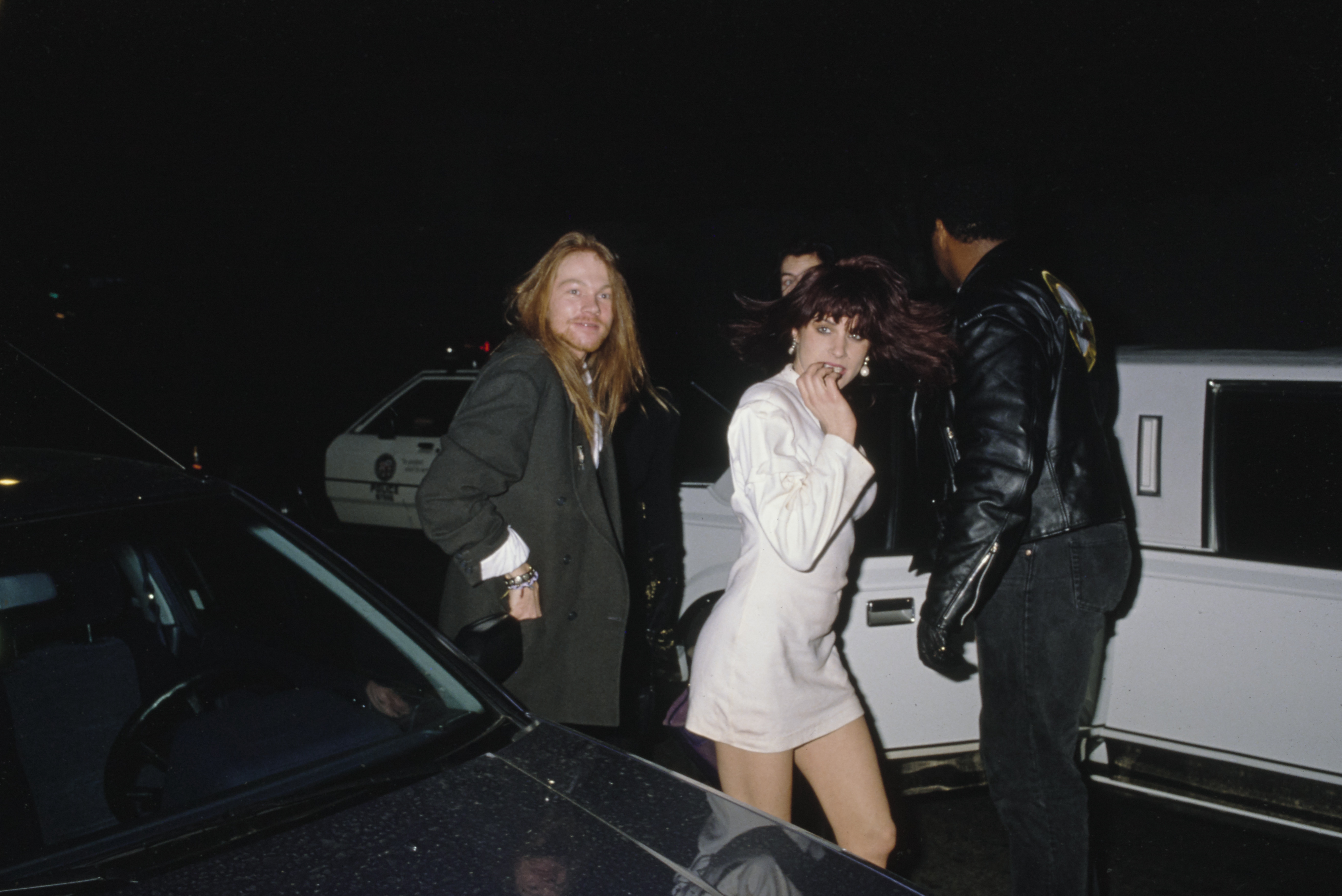 Axl Rose and Erin Everly attend an event on January 1, 1990, in Los Angeles, California. | Source: Getty Images