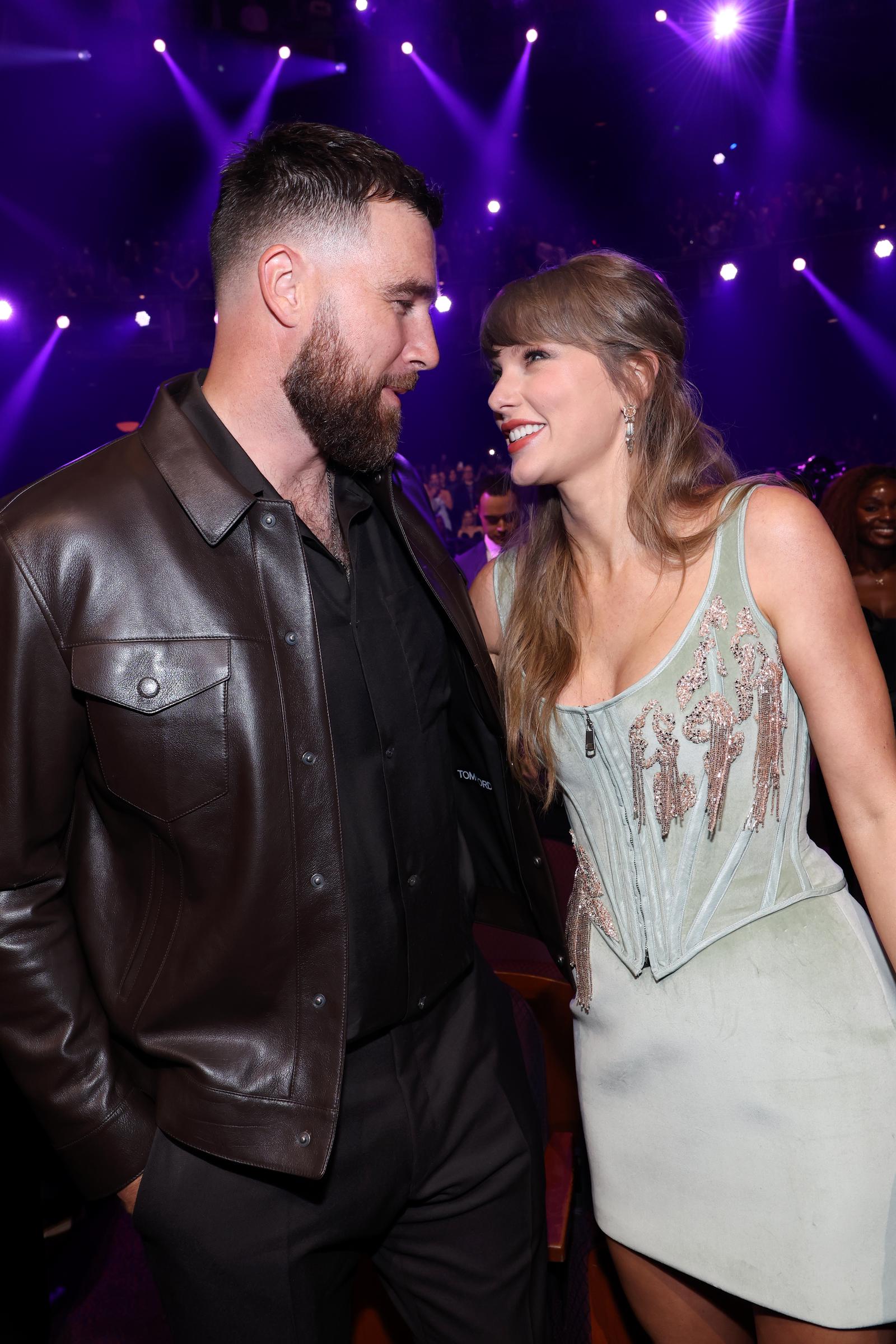 Travis Kelce and Taylor Swift attend the 2026 iHeartRadio Music Awards | Source: Getty Images