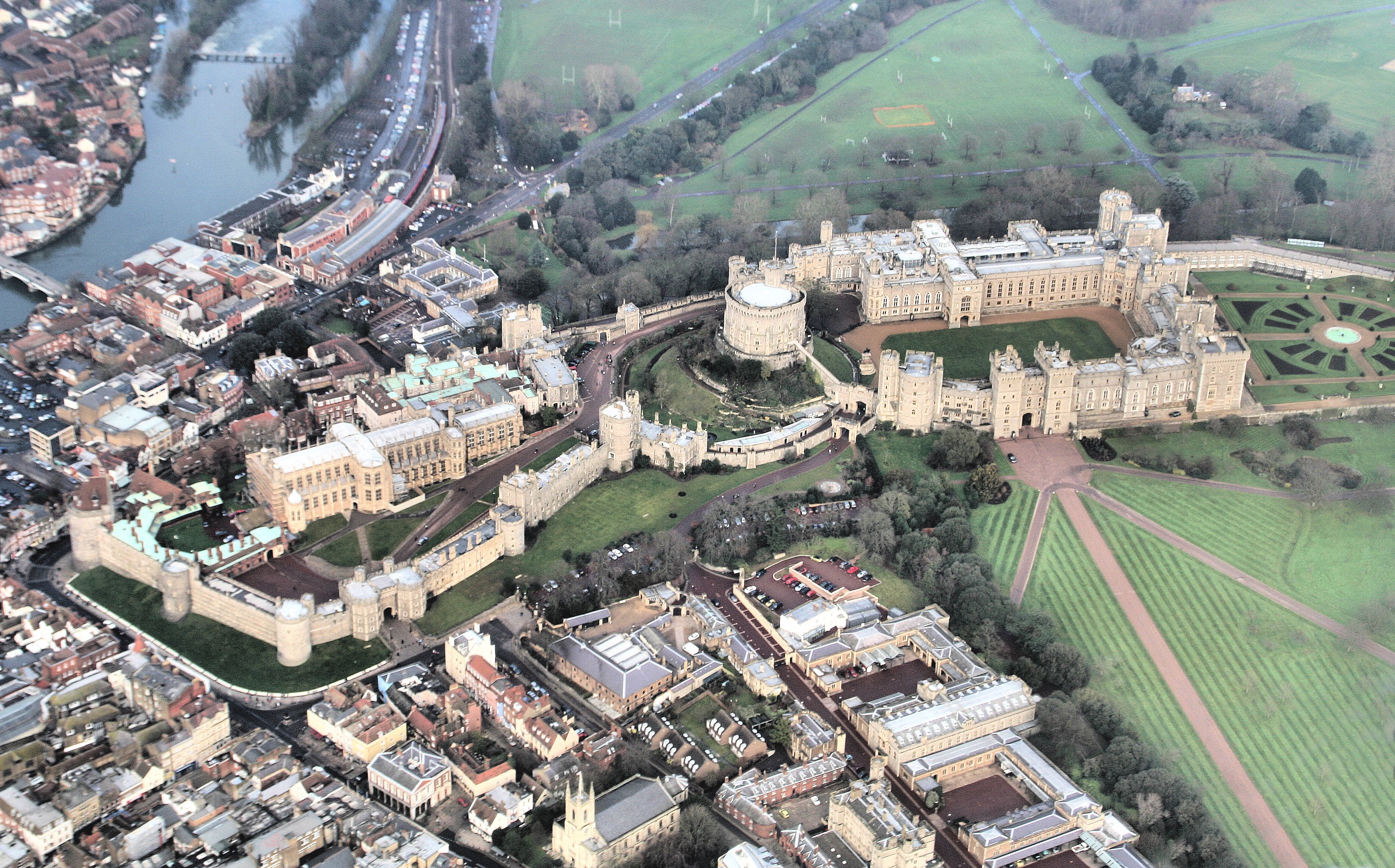 Aerial photo of the Royal Castle at Windsor | Source: Getty Images