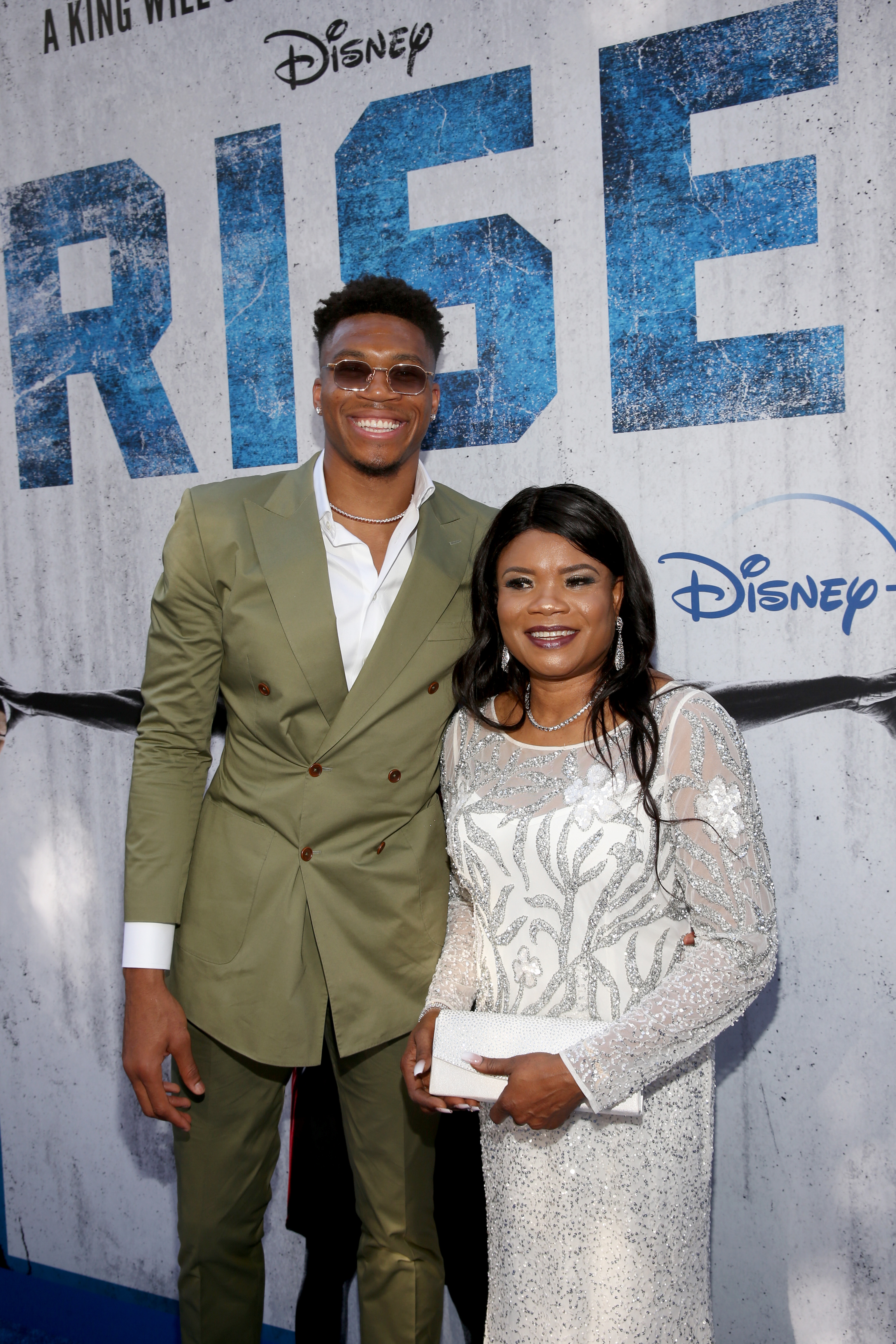 Giannis and Veronica Antetokounmpo at the world premiere of "Rise" in Burbank, California, on June 22, 2022. | Source: Getty Images