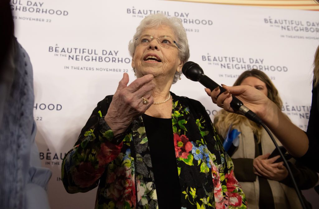 Joanne Rogers at "A Beautiful Day in the Neighborhood" movie premiere at the Southside Works Cinema on November 20, 2019 | Photo: Getty Images