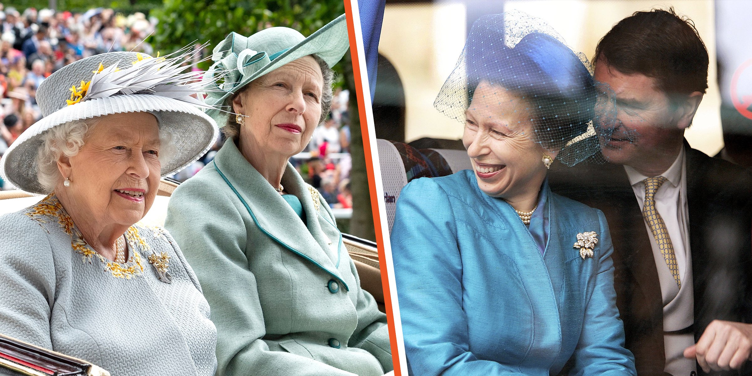 La reine Elizabeth et la princesse Anne | La princesse Anne et Sir Timothy Laurence | Photo : Getty Images