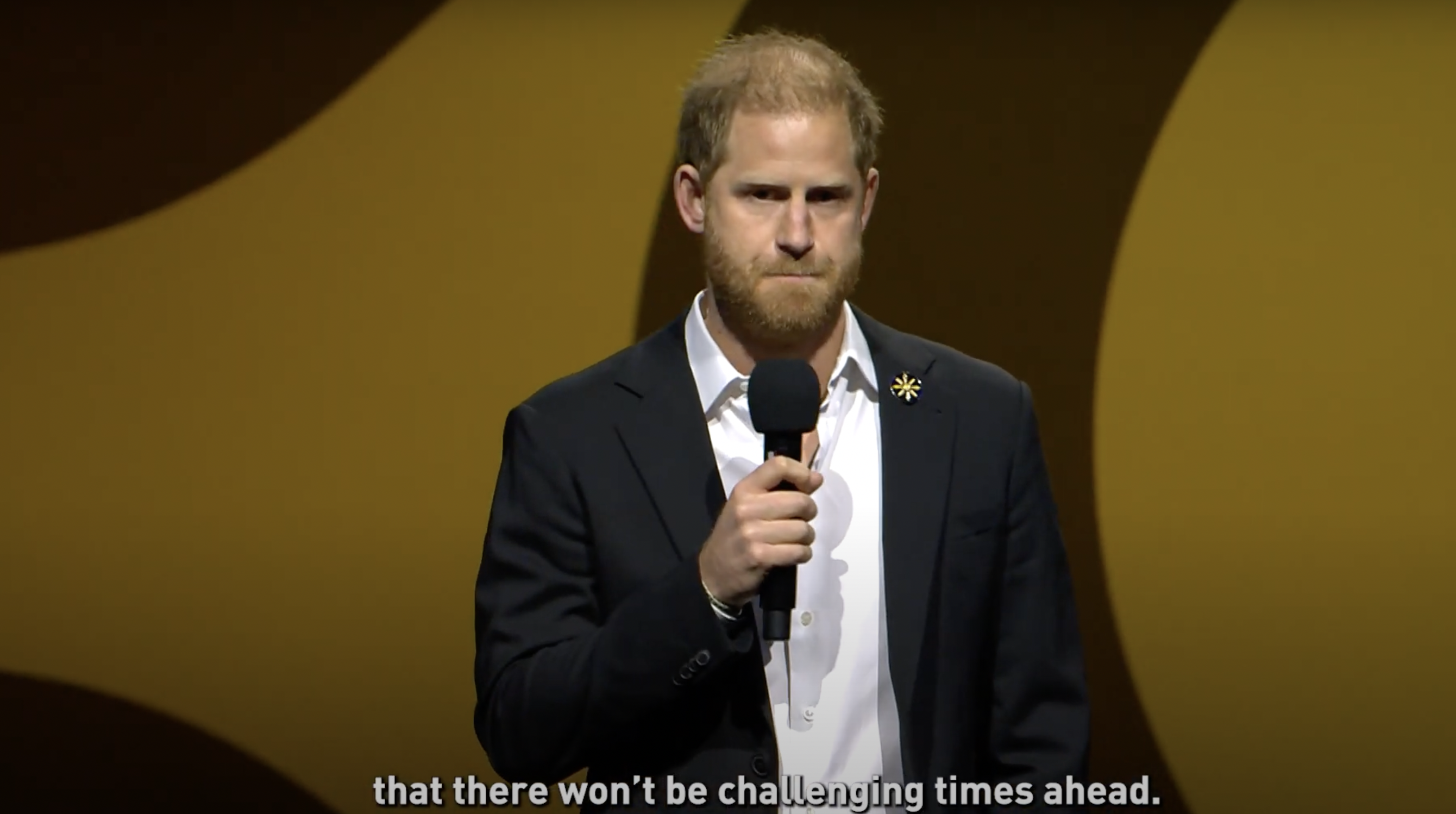 Prince Harry during his closing ceremony speech at the Invictus Games on February 16, 2025, in Vancouver, Canada | Source: Youtube/Invictus Games Foundation