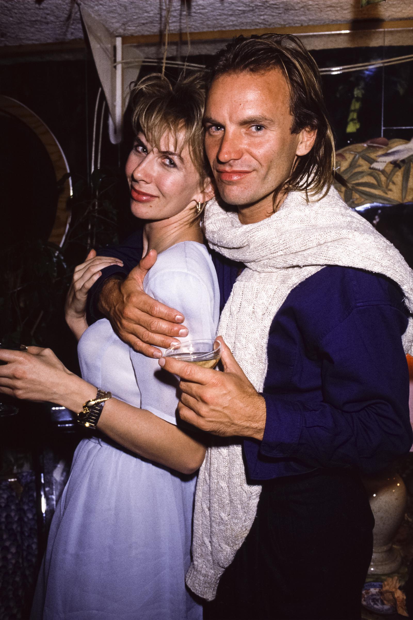 Trudie Styler and Sting photographed in France in 1988. | Source: Getty Images