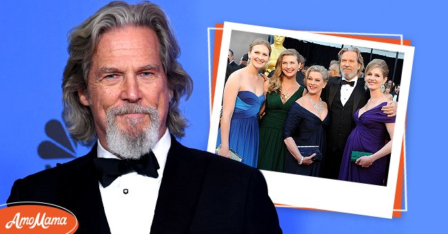 Actor Jeff Bridges and his family on the red carpet for the 83rd Annual Academy Awards  on February 27, 2011 in Hollywood, California, Cecil B. DeMille Award winner Jeff Bridges poses in the press room during the 76th Annual Golden Globe Awards on January 26, 2019. | Source: Getty Images