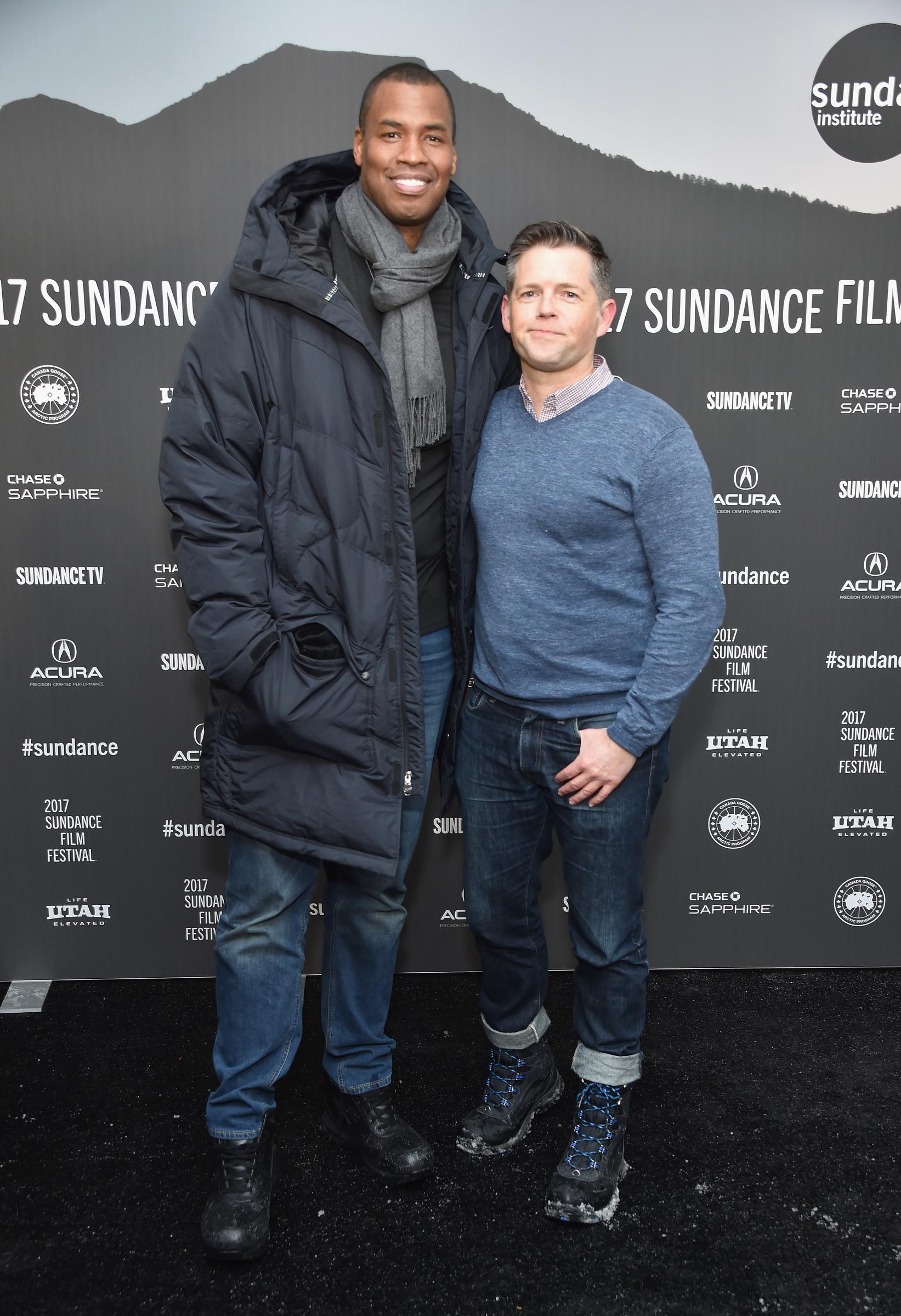 Jason Collins and Brunson Green attend the "Walking Out" premiere during the Sundance Film Festival at Library Center Theater on January 21, 2017, in Park City, Utah | Source: Getty Images