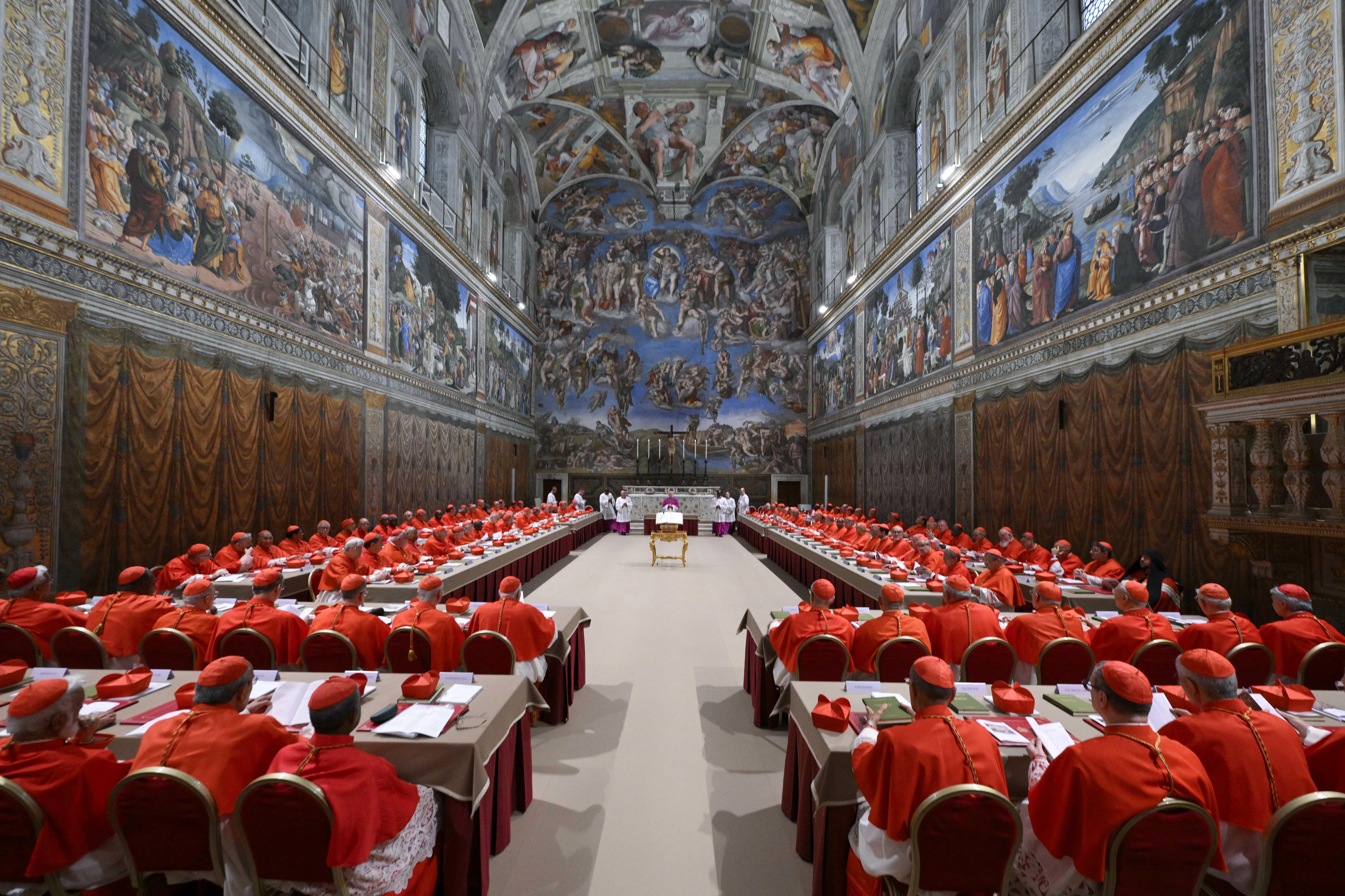 Cardinal-electors enter the Sistine Chapel on May 7, 2025, to begin the conclave following Pope Francis’ death | Source: Getty Images