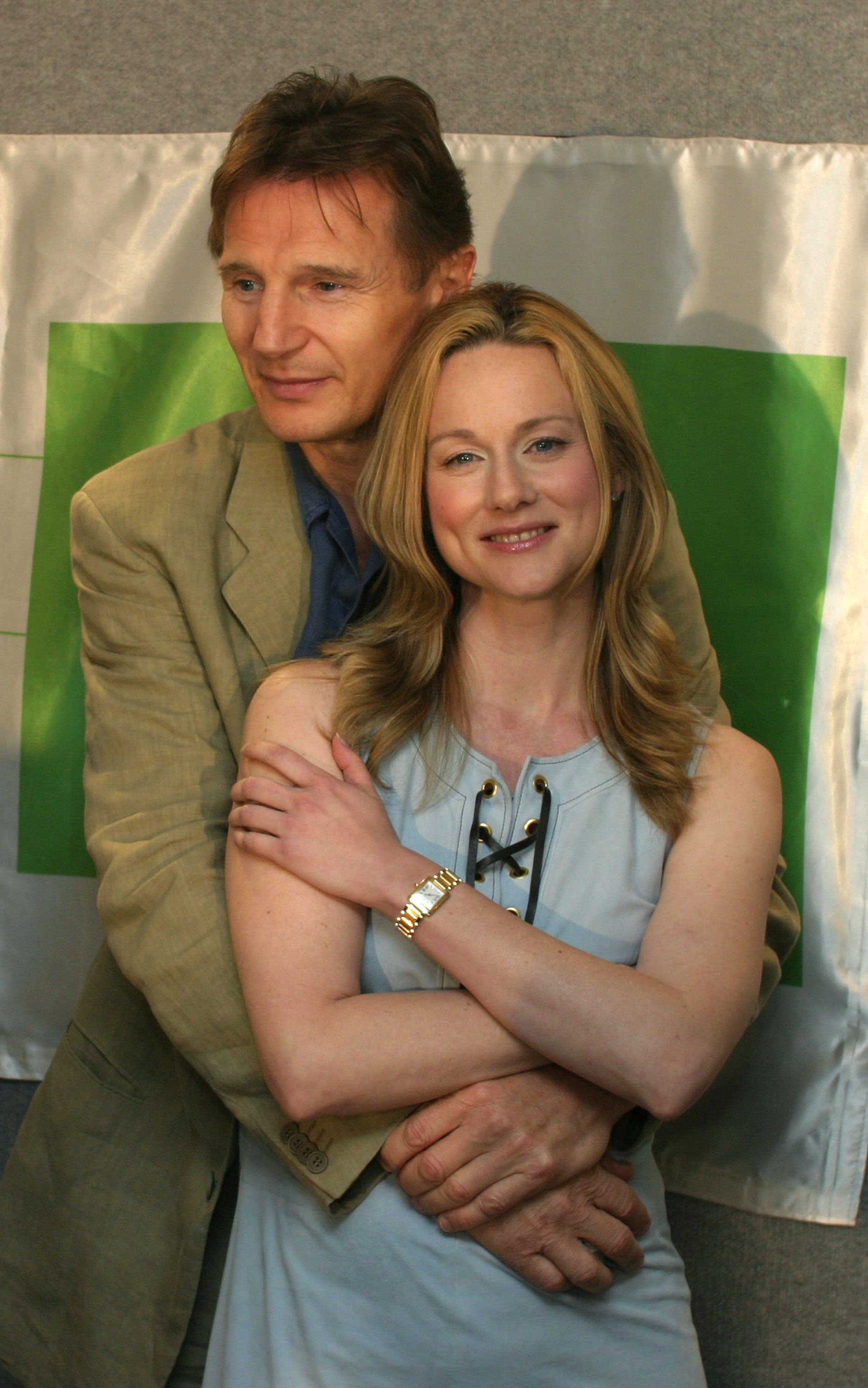 Actors Liam Neeson and Laura Linney of the cast of "Kinsley" pose for a picture during the 29th annual Toronto International Film Festival September 13, 2004 in Toronto, Ontario, Canada | Source: Getty Images