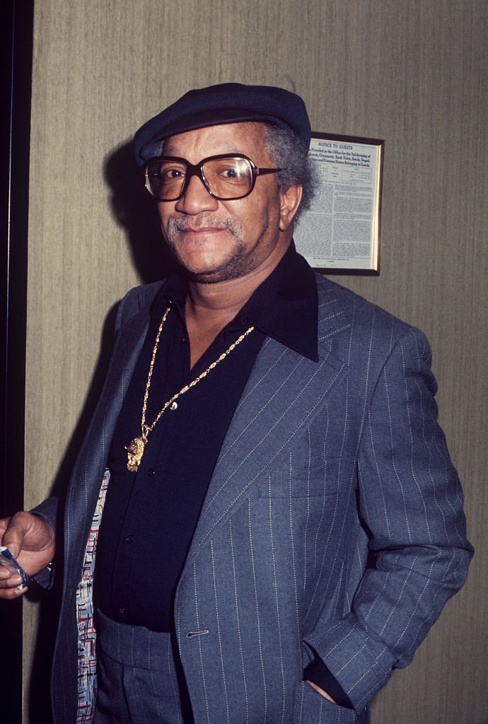 A portrait of Redd Foxx wearing a blue pinstriped suit in New York, circa 1970 | Photo: Getty Images