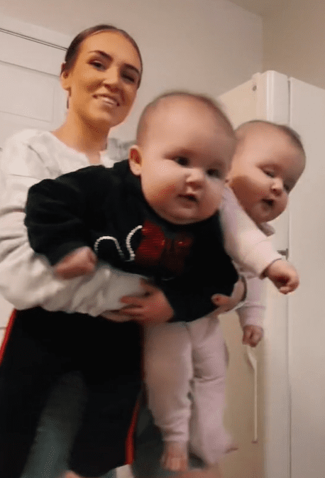 TikToker Alexis LaRue holding her twin babies. | Source: tiktok.com/themejiafamily_