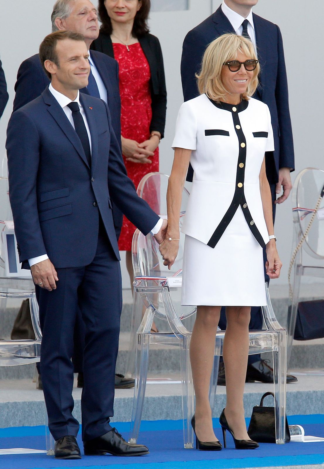Emmanuel Macron et son épouse Brigitte Macron, le 14 juillet 2018 à Paris, en France. | Photo : Getty Images