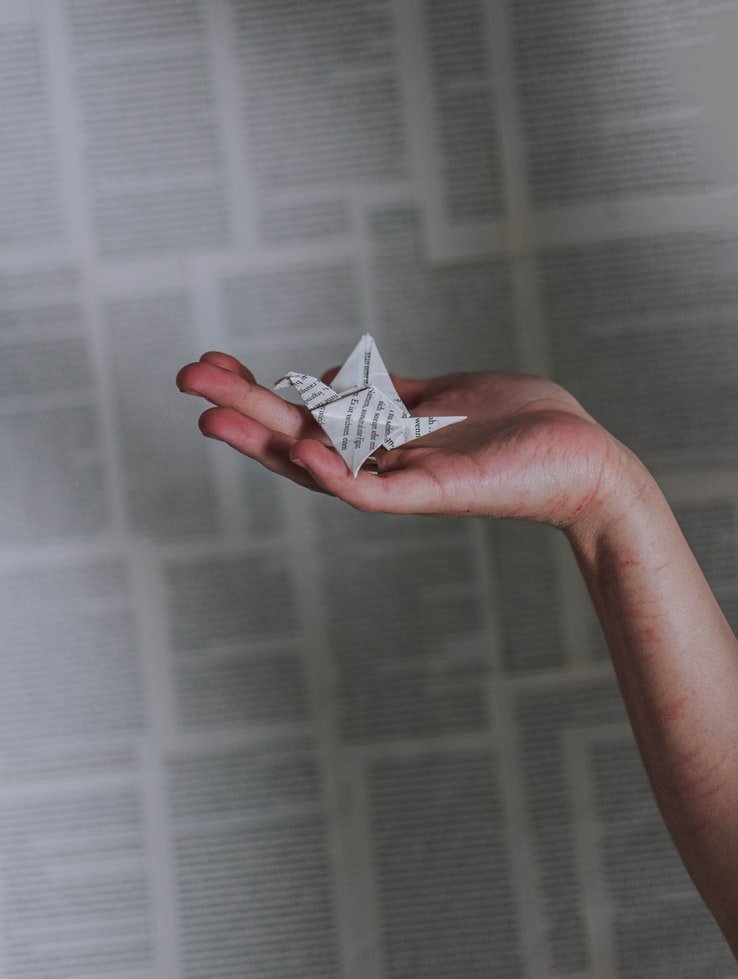 Lara handed me a delicate little origami stork | Source: Unsplash