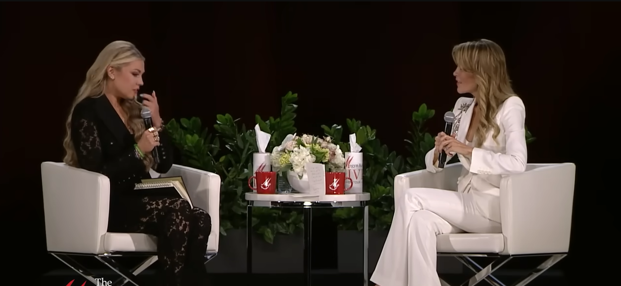 Erika Kirk speaks to Megyn Kelly during her appearance on "Megyn Kelly Live," November 24, 2025 | Source: YouTube/@MegynKelly