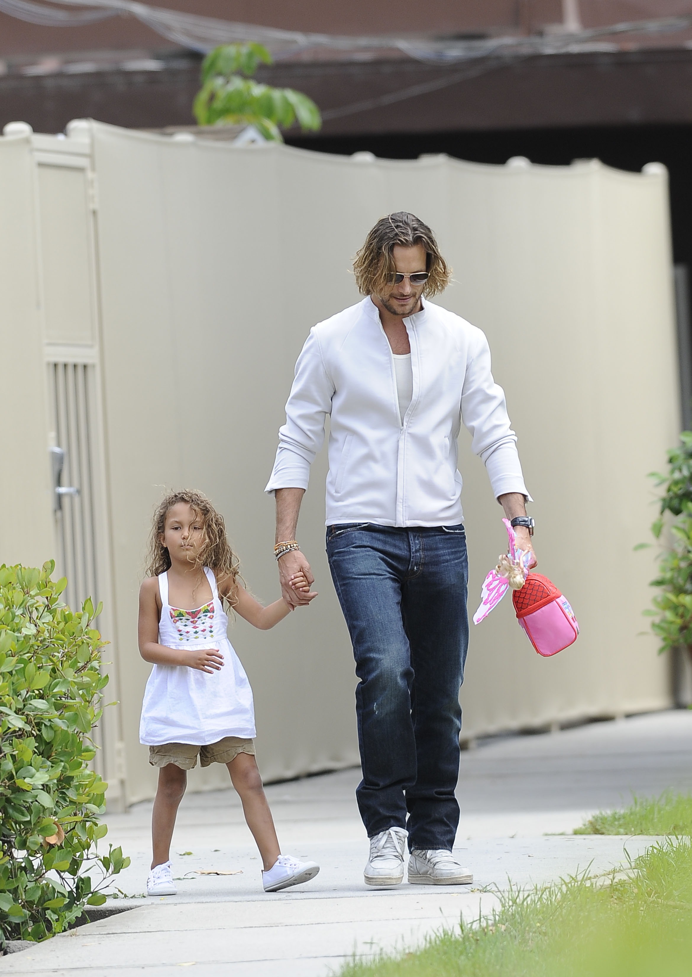 Gabriel Aubry and his daughter Nahla are seen on May 17, 2013 | Source: Getty Images